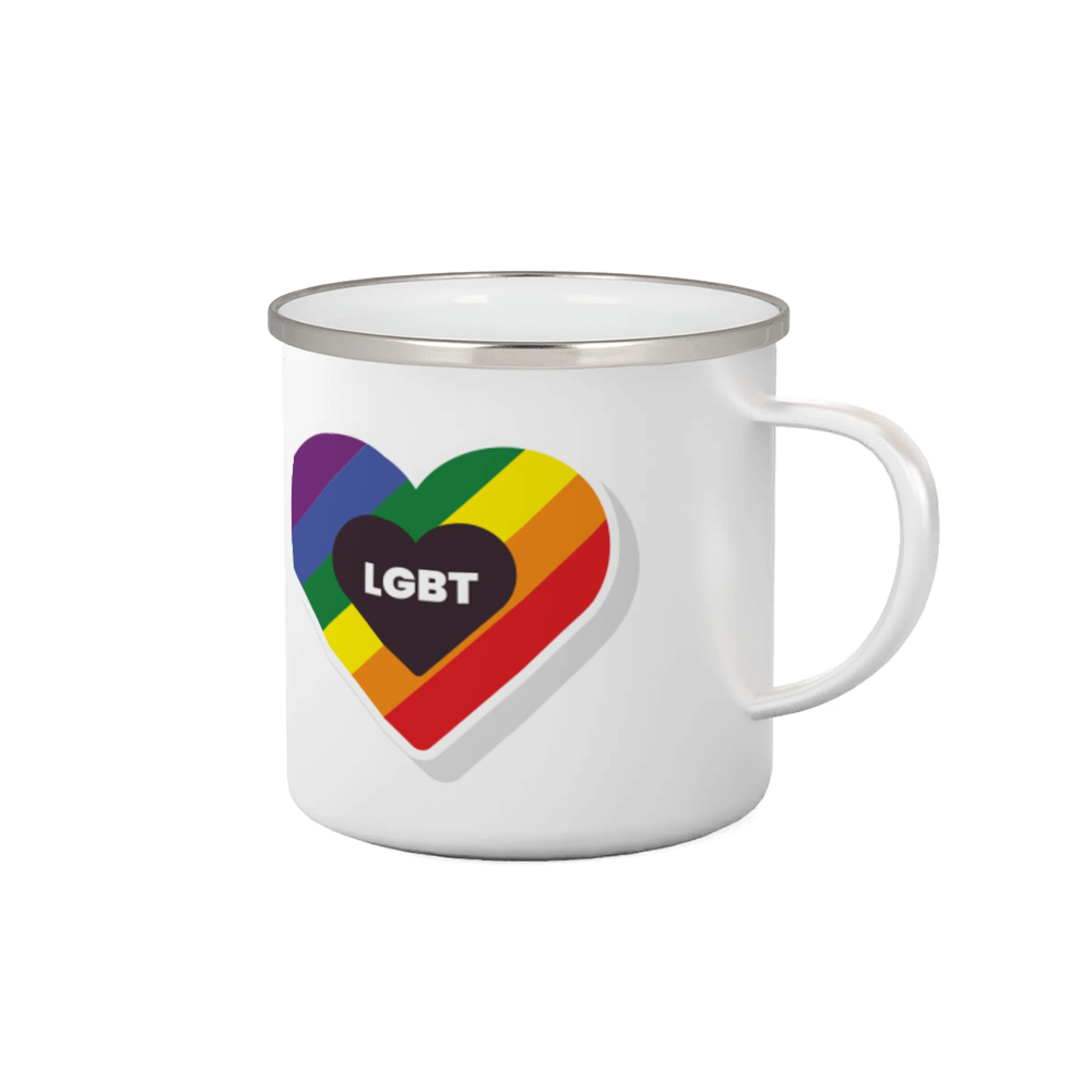 Tričká pre LGBT a Queer komunitu - LGBT srdce dúhové - Plecháčik