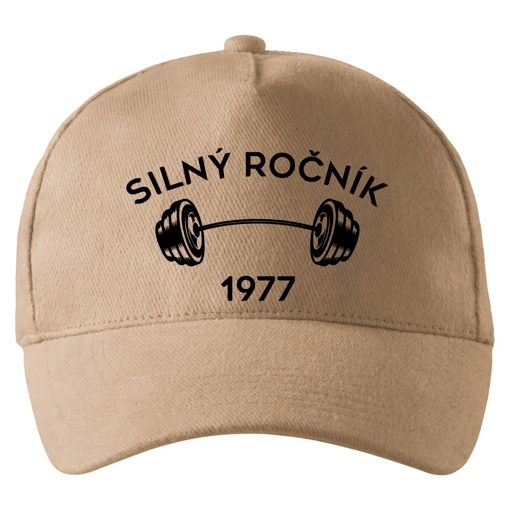 Trička s ročníkom 1977 - Silný ročník - Letopočet 1977 - Šiltovka so zahnutým šiltom a mosaznou sponou