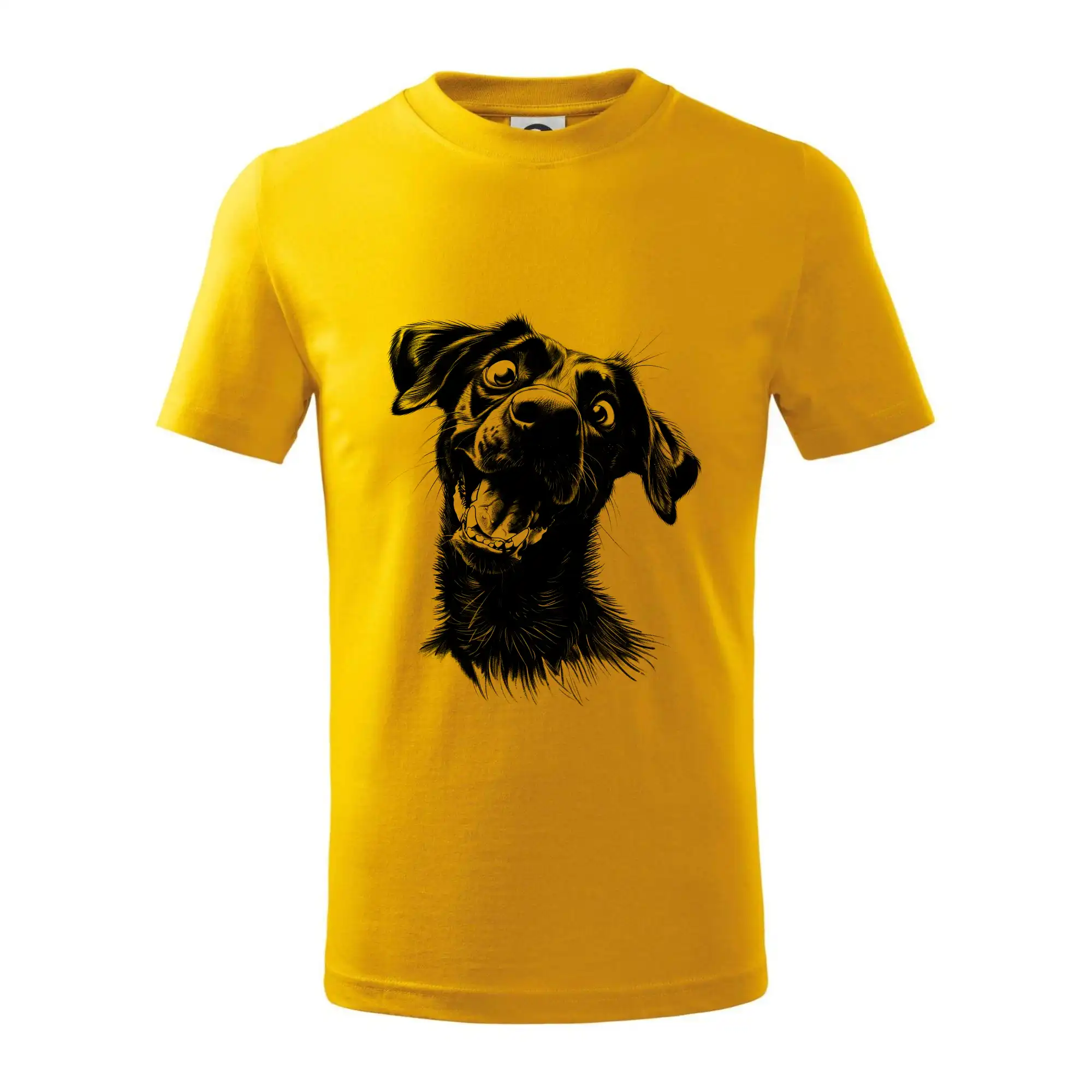 Čiernobiela karikatúra Labrador tmavý