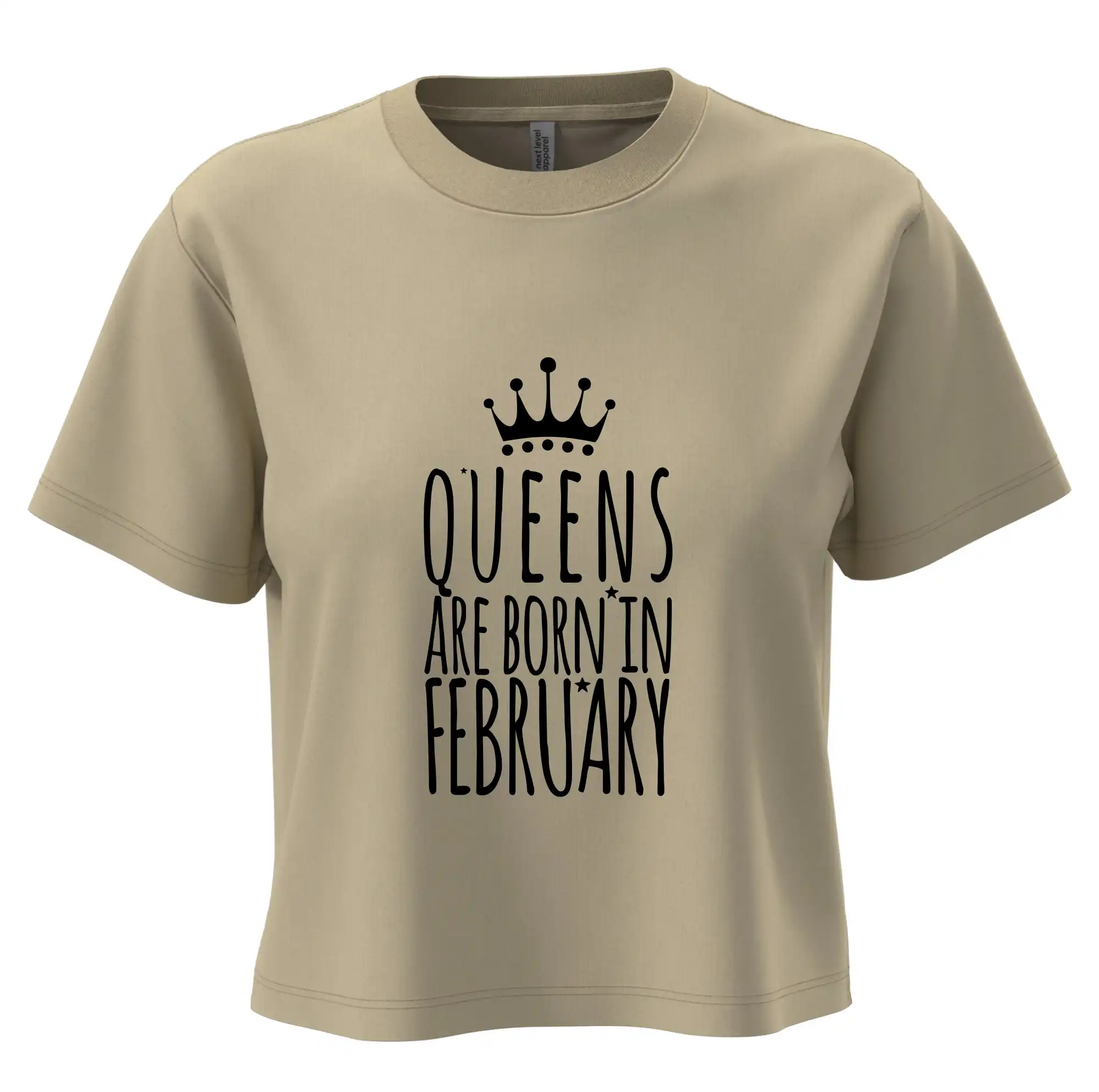 Tričká pre narodené vo februári - Queens are born in February - Boxy cropped tričko OVERSIZE
