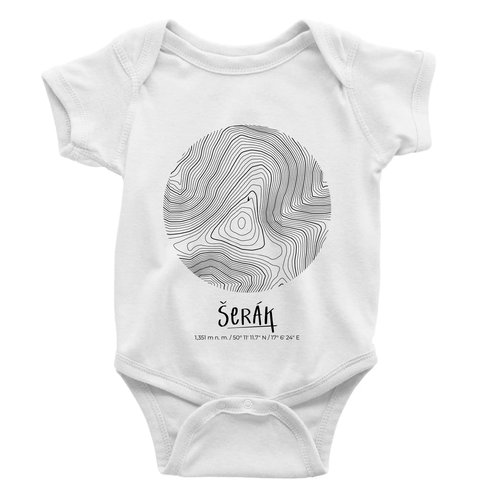 Šerák - vrstevnice v kruhu