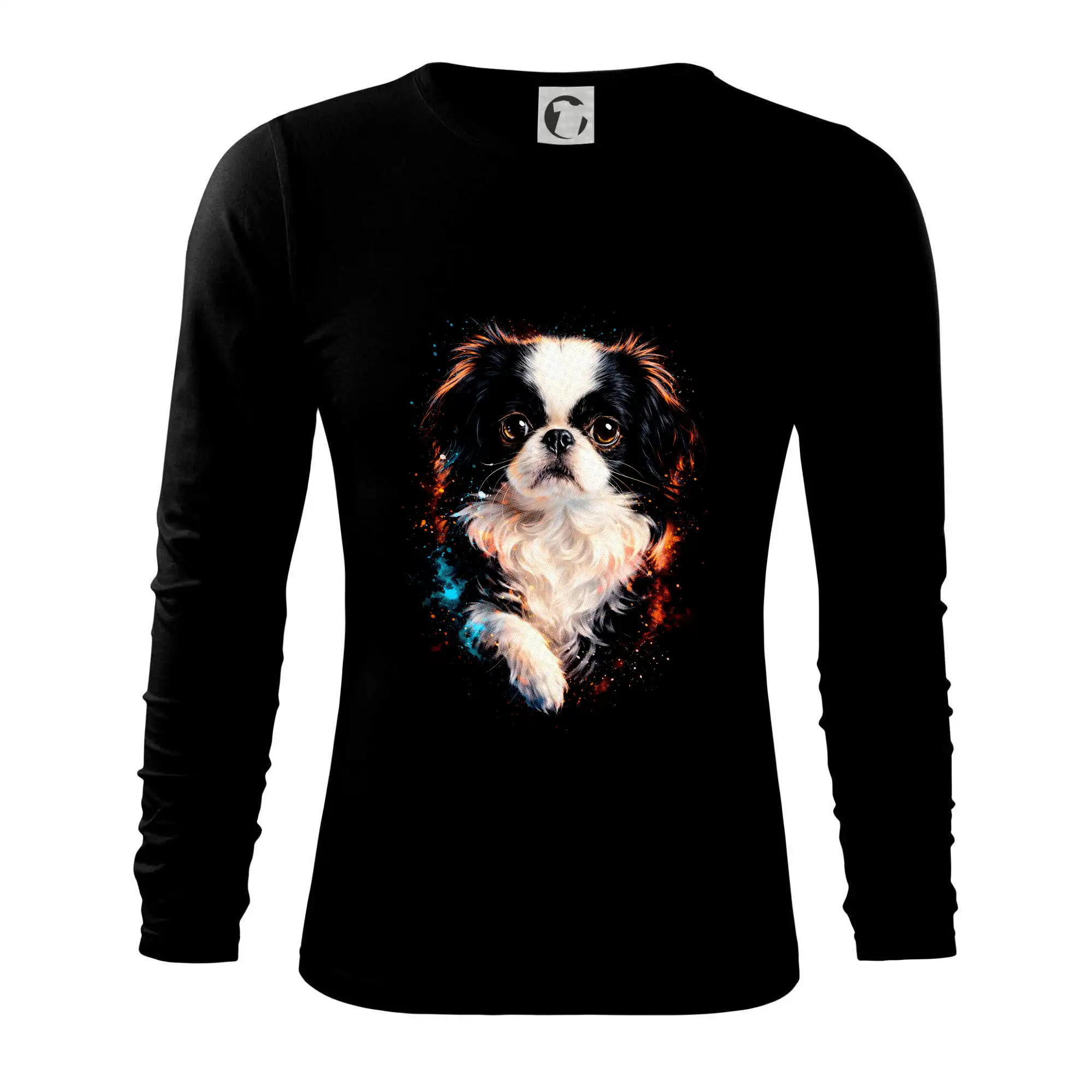 Ostatné psie plemená - Obrázok poltón japonský chin - Tričko s dlhým rukávom FIT-T long sleeve