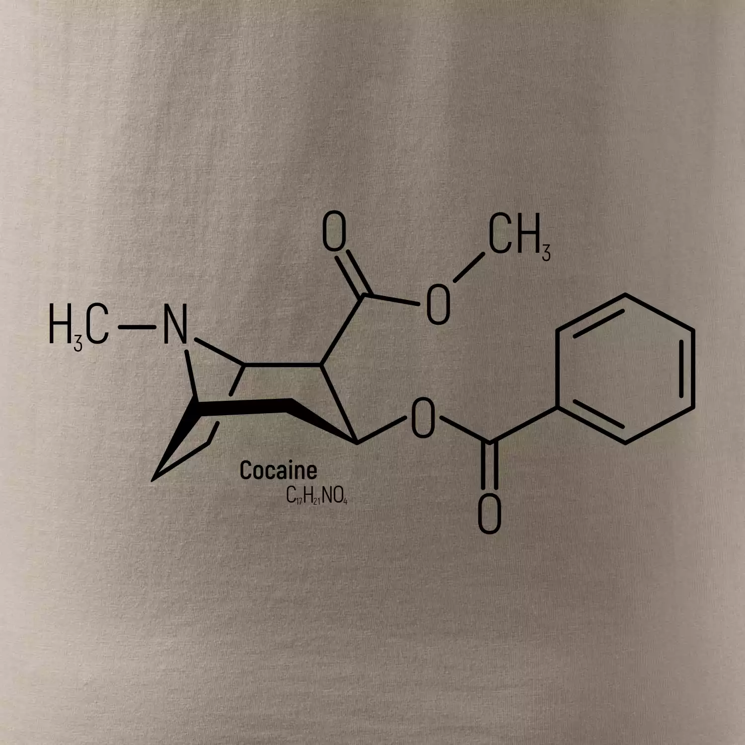 Molekulární struktura Cocaine Kokain