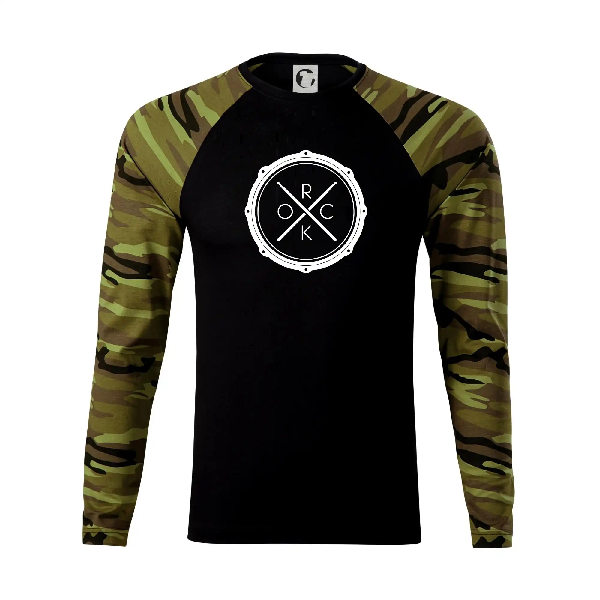 Hudobné tričká - Paličky bicie ROCK - Camouflage LS