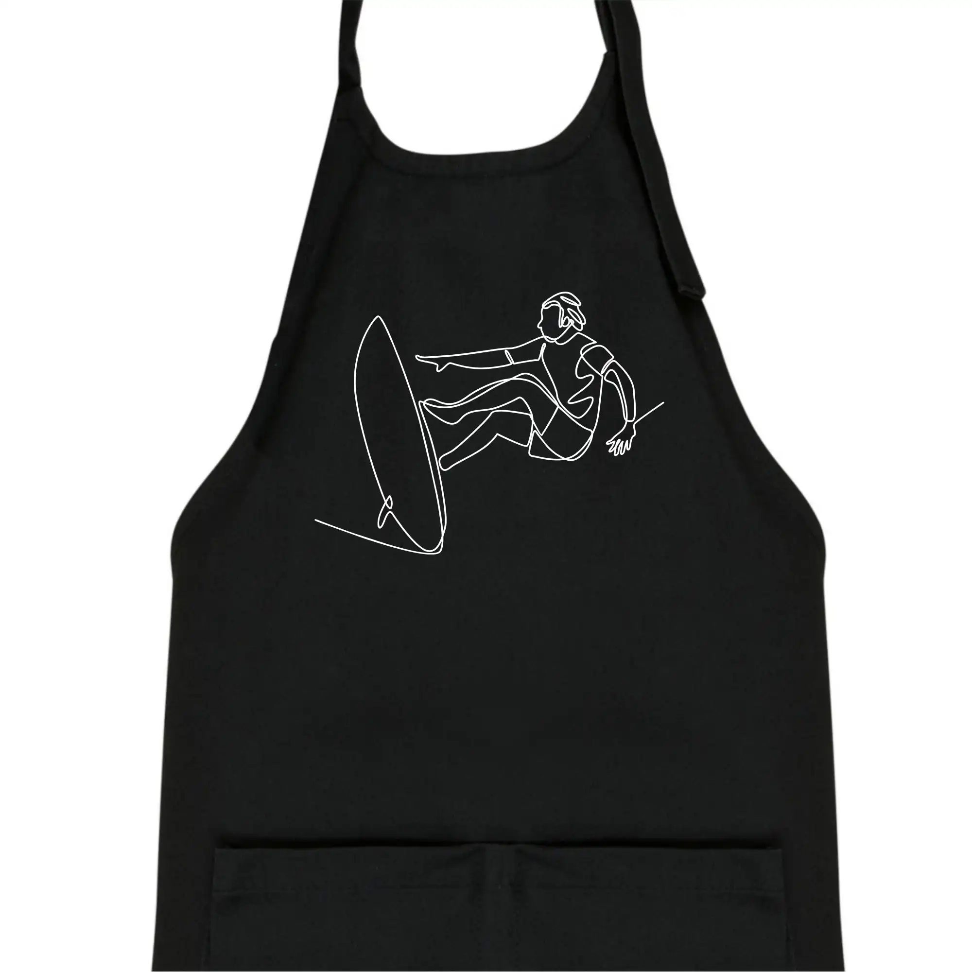 Surfař na vlně jedním tahem