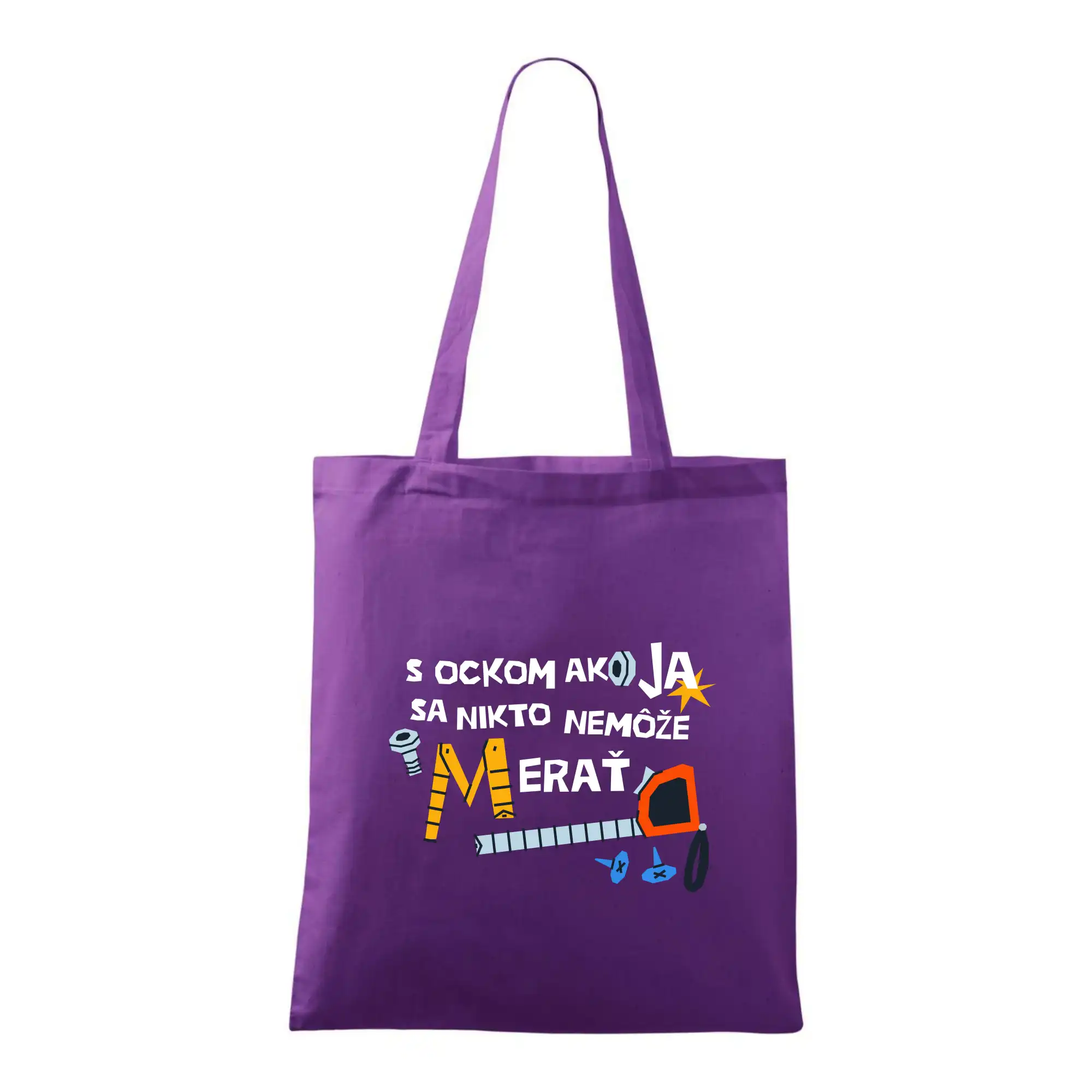 Najlepší darček pre otecka ku dňu otcov - S ockom ako ja sa nikto nemôže metať - Taška bavlnená