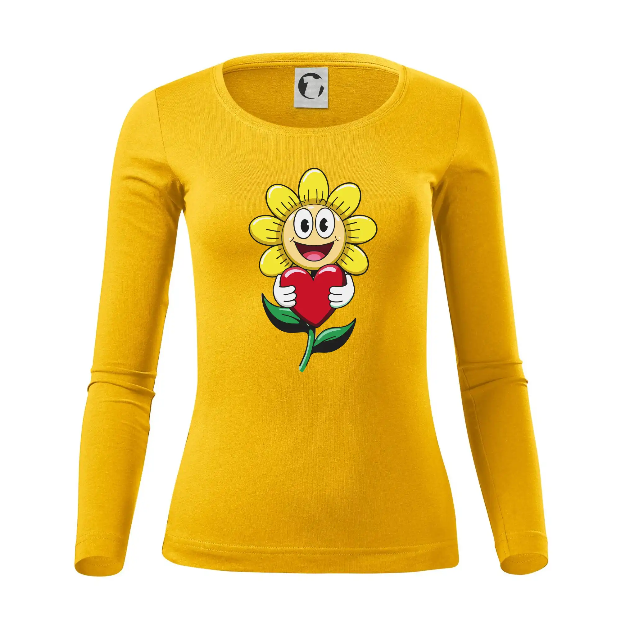 Tričká pre zamilovaných - Parové tričko - Včela a kvetina - Dámske tričko FIT-T LS - zužené