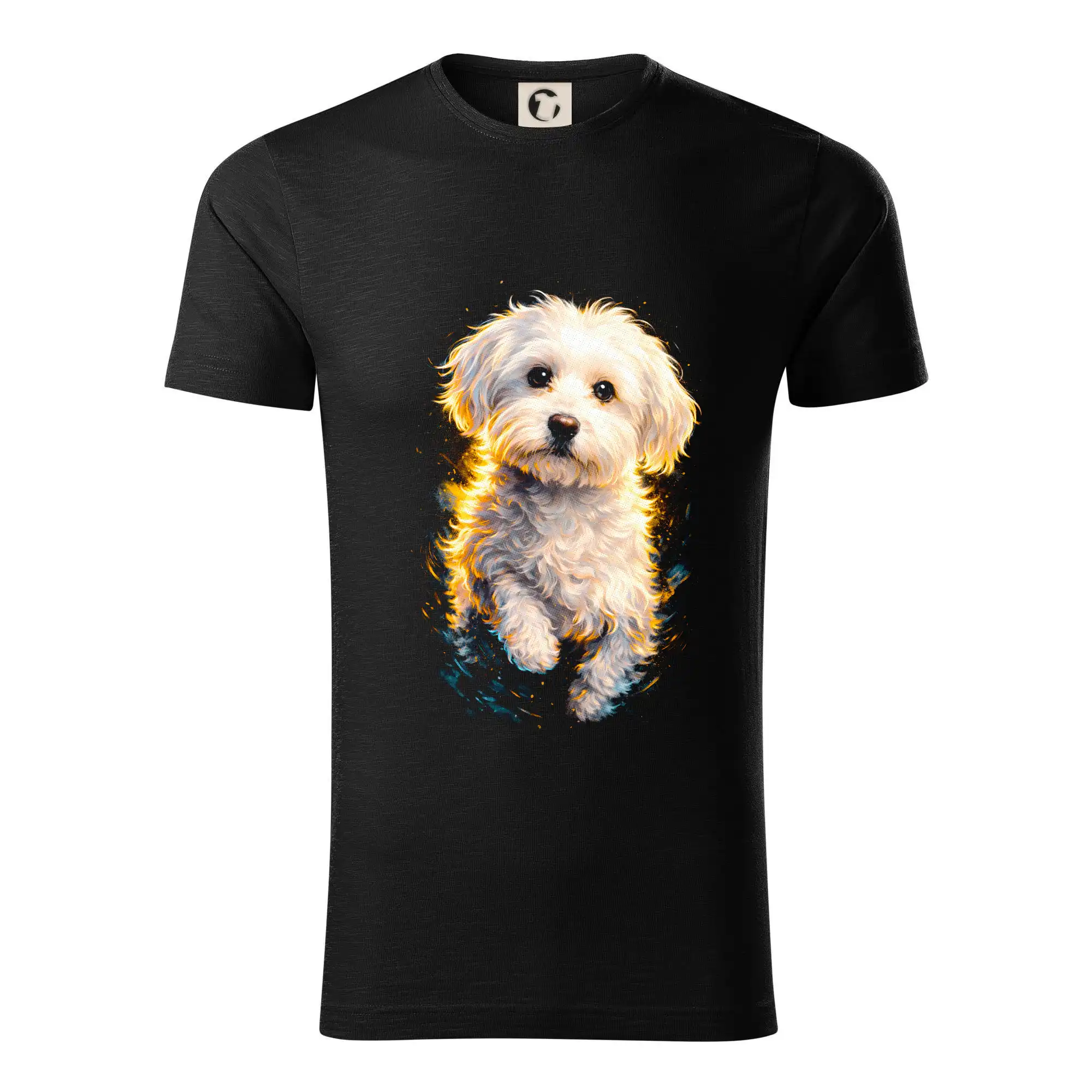 Ostatné psie plemená - Obrázok poltón Maltezský psík - Tričko z organickej bavlny