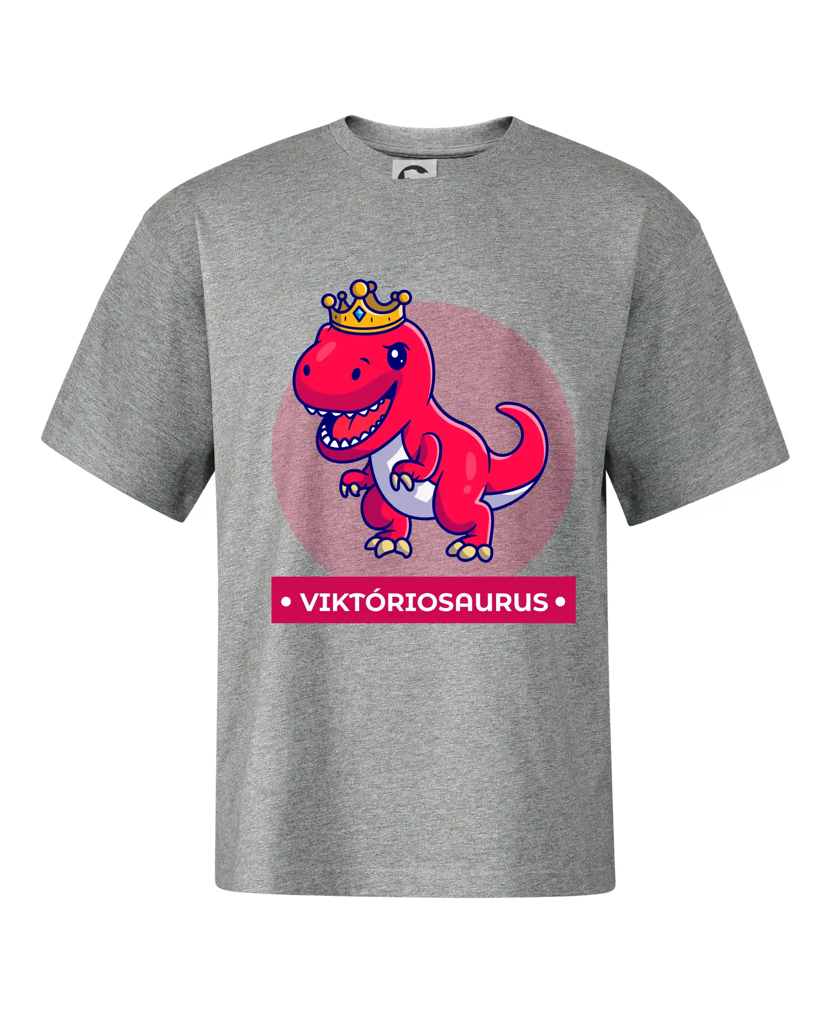 Detské tričká, mikiny a body s originálnymi potlačami | Veselé motívy pre chlapcov aj dievčatá - Dinosaurie mená - červený dinosaurus - Stage unisex - OVERSIZE