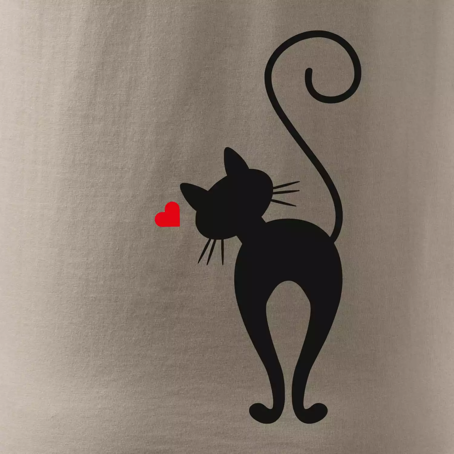 Zamilovaná kočka zezadu