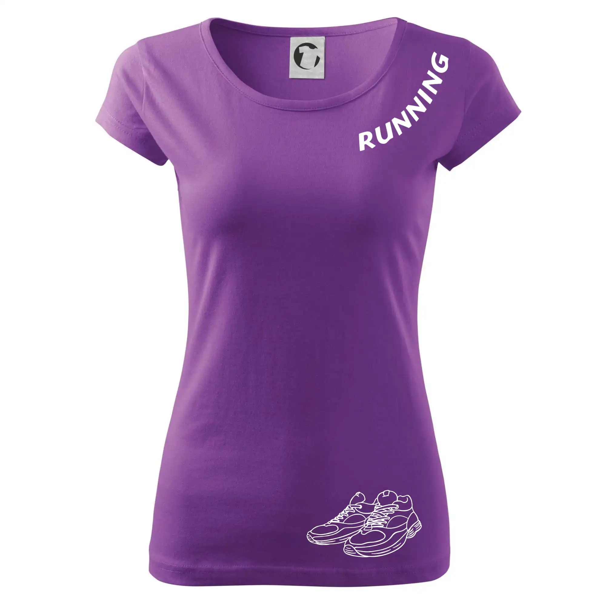 Tričká pre bežcov - Running nápis šikmo - Dámske tričko Pure