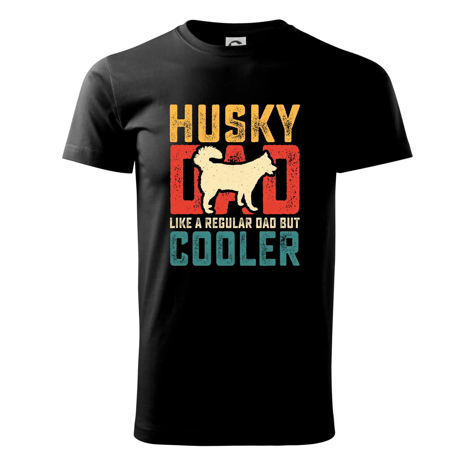 Tričká s motívom Sibírsky husky - Husky dad like a regular dad but cooler - Pánske tričko nižšej gramáže