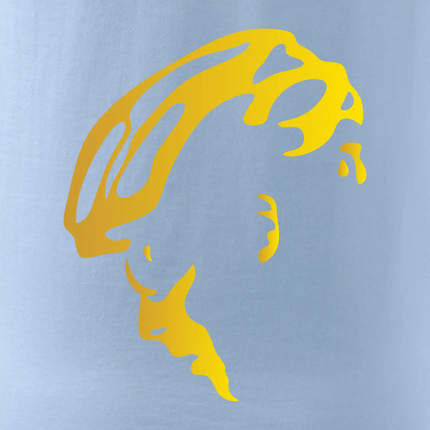 Hlava cyklista zlatá