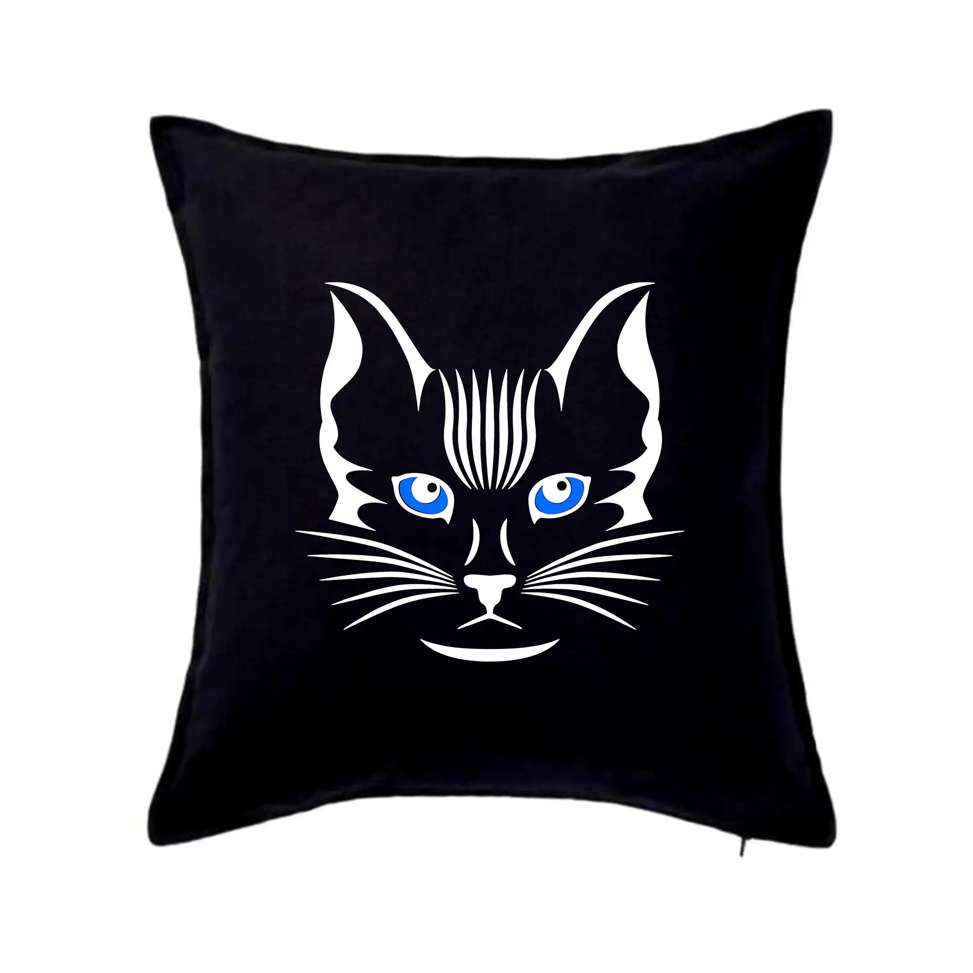 Vtipná tričká s mačkou - Mačka hlava skica - Vankúš 50x50