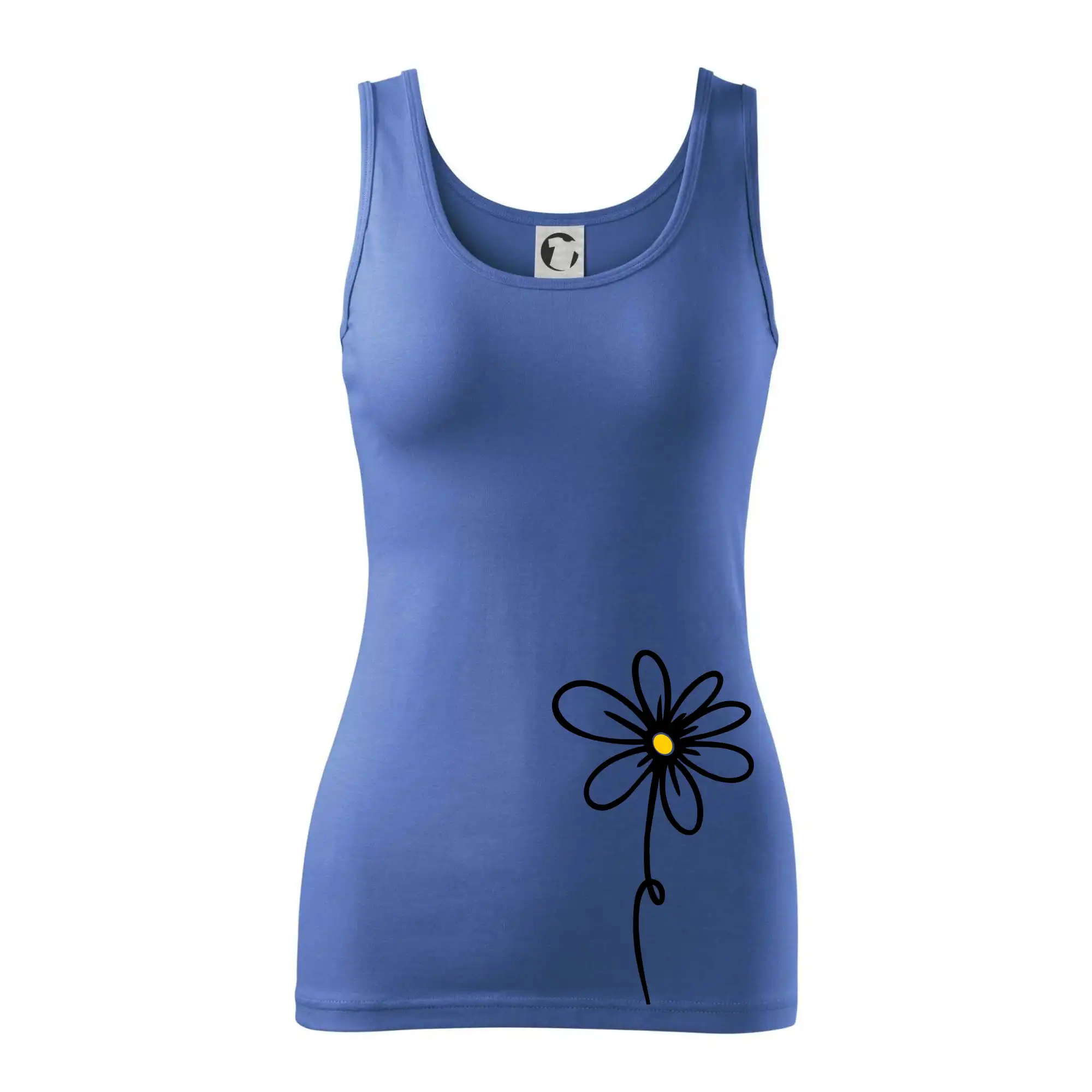 Tričká s kvetinami - Kopretina - dole na výšku - Dámske tielko