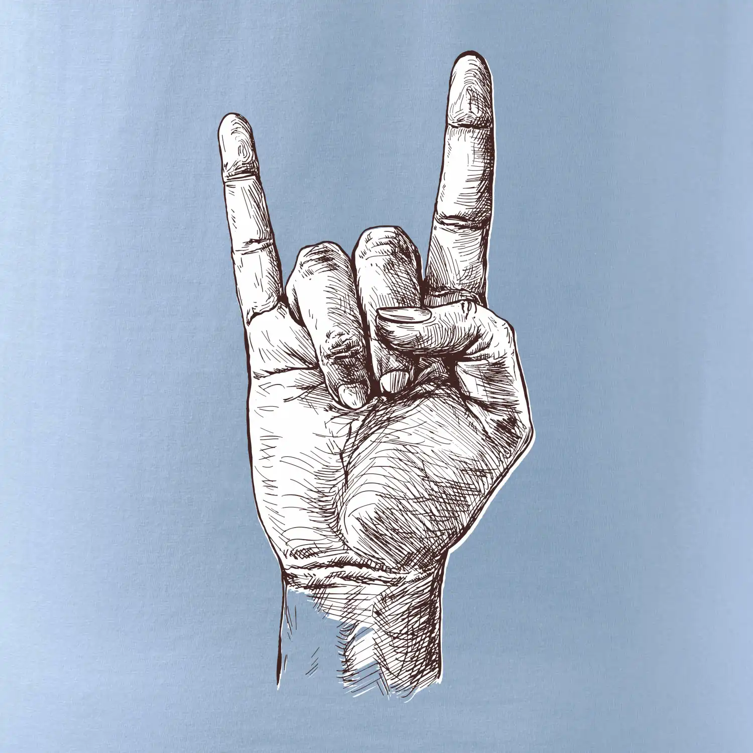 Rocková ruka kreslená