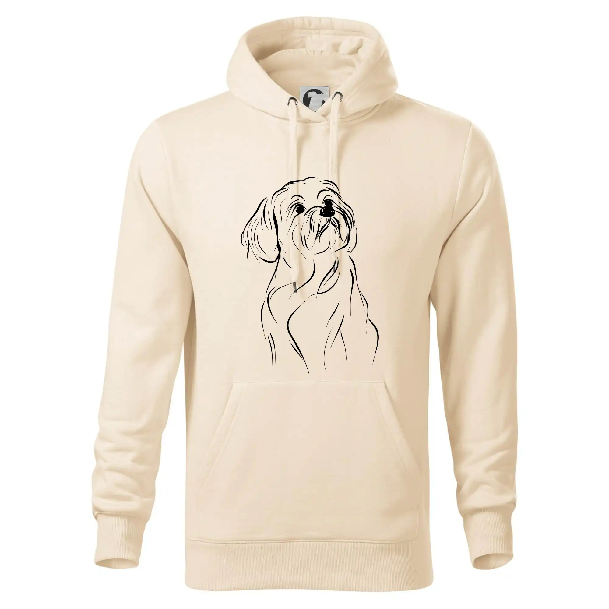 Lhasa Apso černý nákres slabé linky