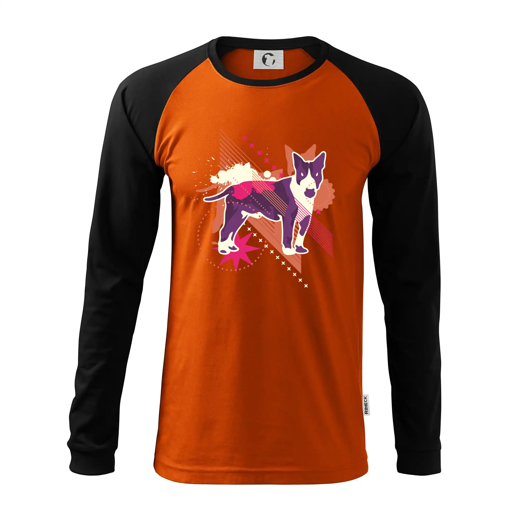 Pes abstrakce fialový