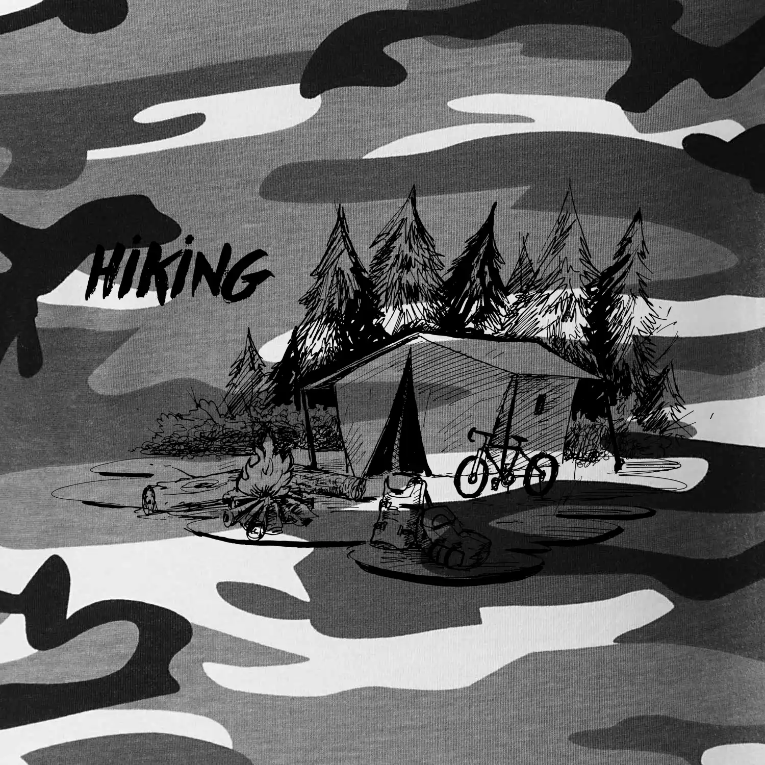 Hiking - obrázek kreslený