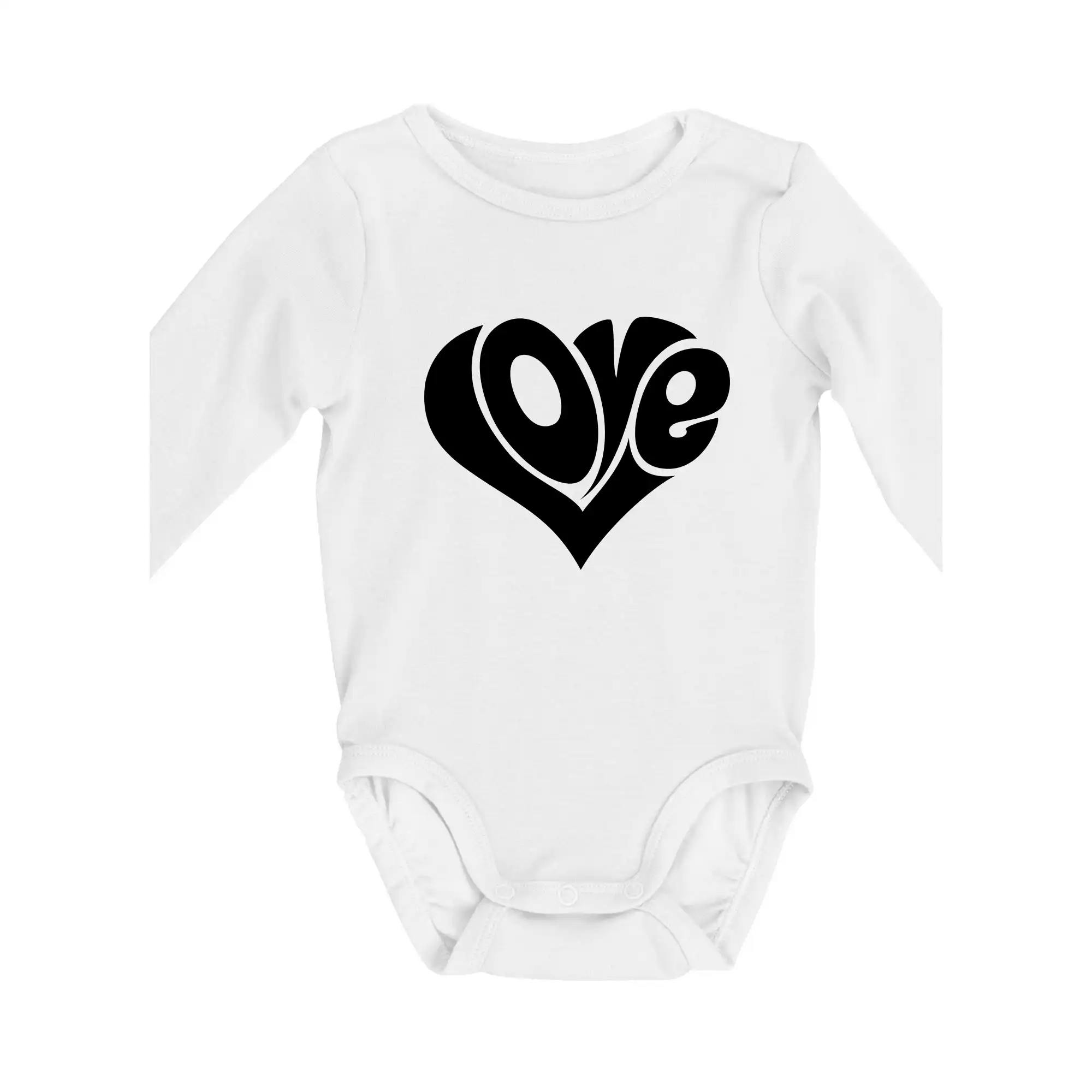Tričká pre zamilovaných - Love nápis jednoduchý - Body dojčenské s dlhým rukávom