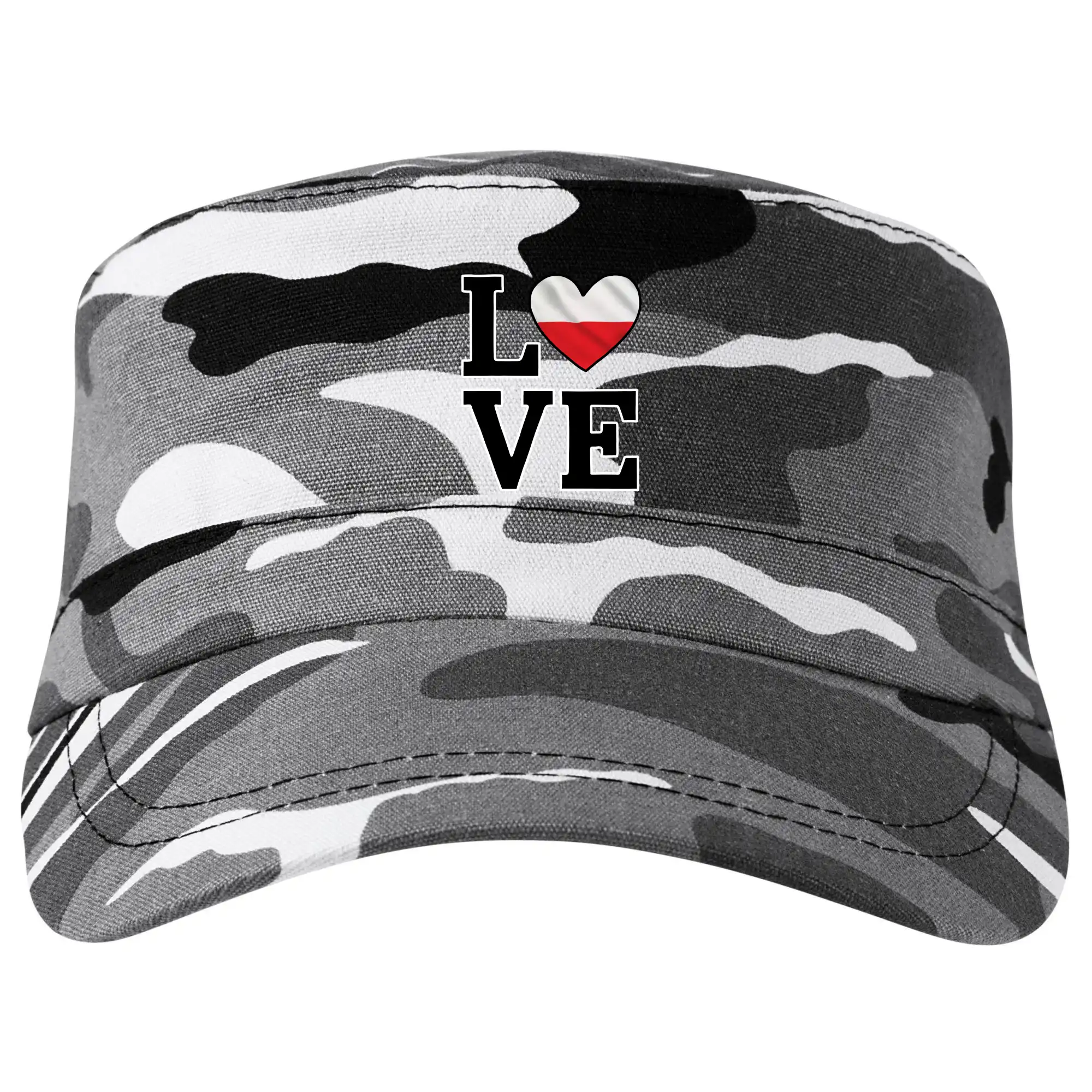 Motívy štátnych vlajok - Love Poľská vlajka - Šiltovka CAMO