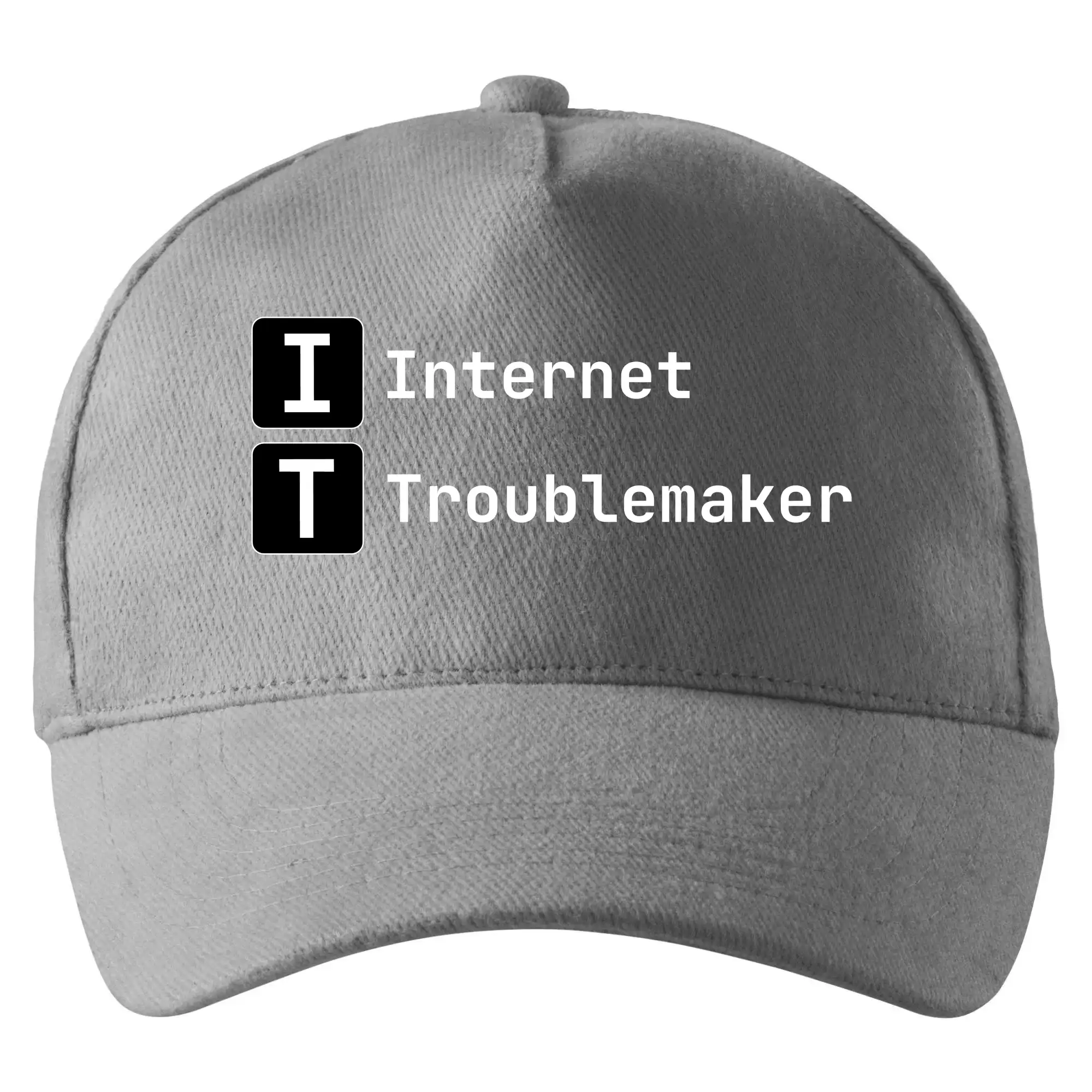Tričká pre ajťákov - IT Nápis Internet Troublemaker - Šiltovka so zahnutým šiltom a mosaznou sponou