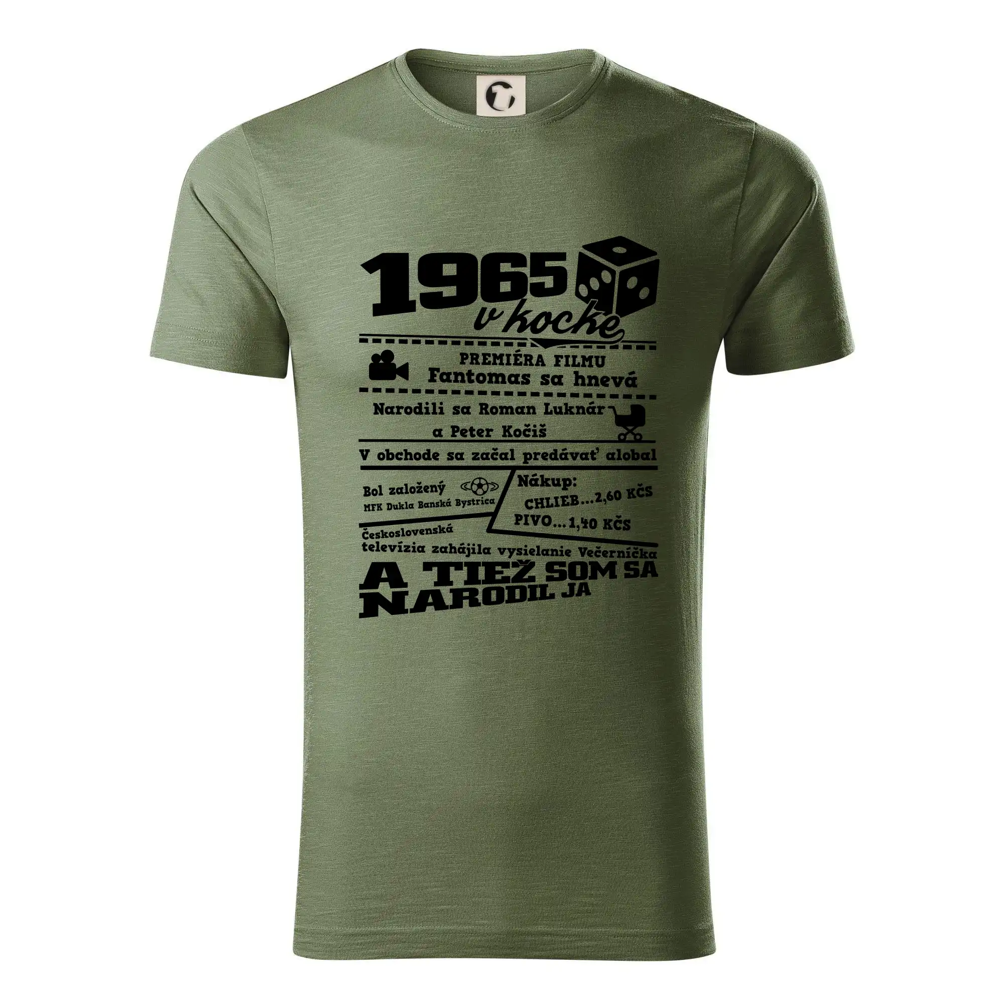 Narodeninové tričko 1965 - 1965 v kocke - Tričko z organickej bavlny