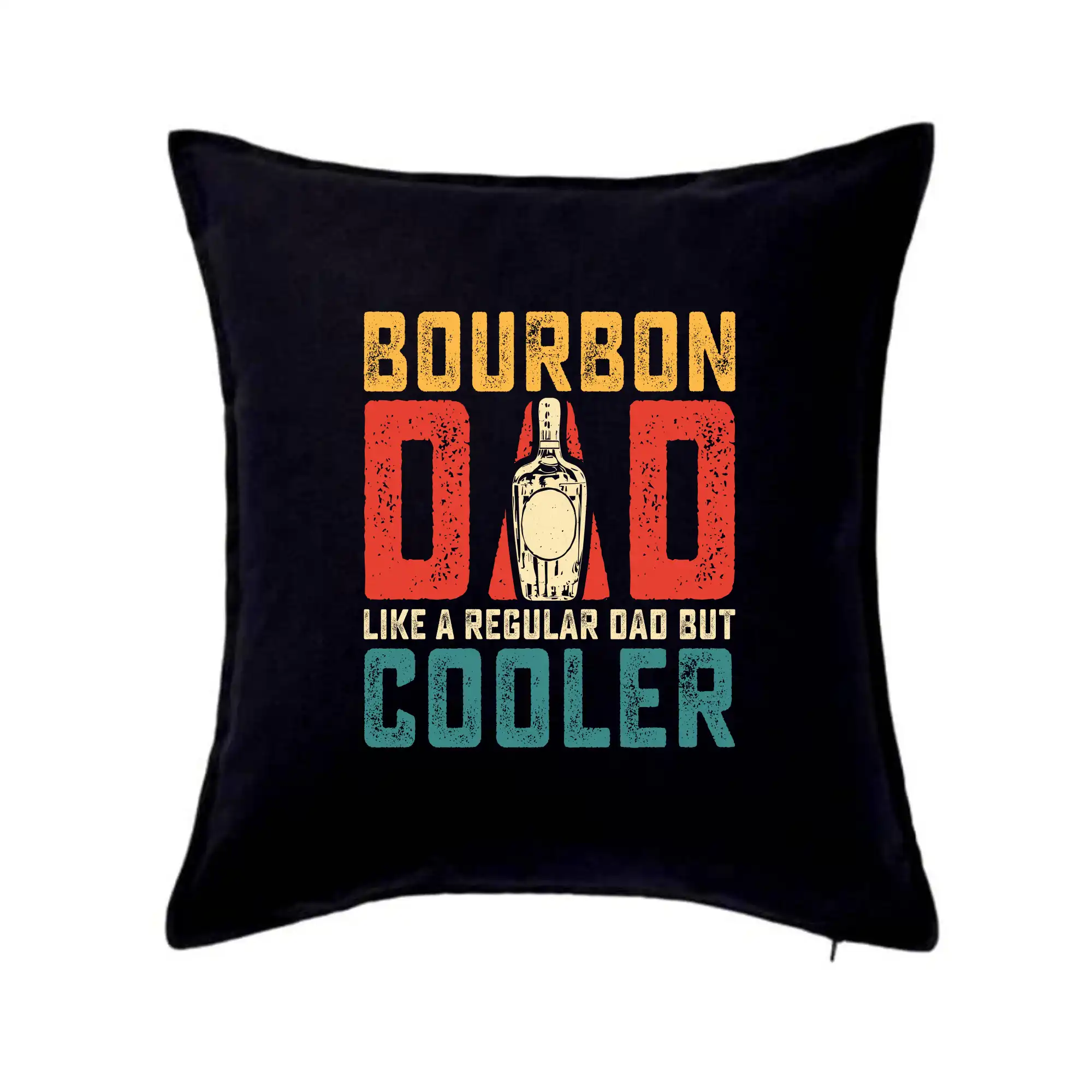 Vtipná tričká s motívmi pitie - ostatné - Bourbon dad like a regular dad but cooler - Vankúš 50x50