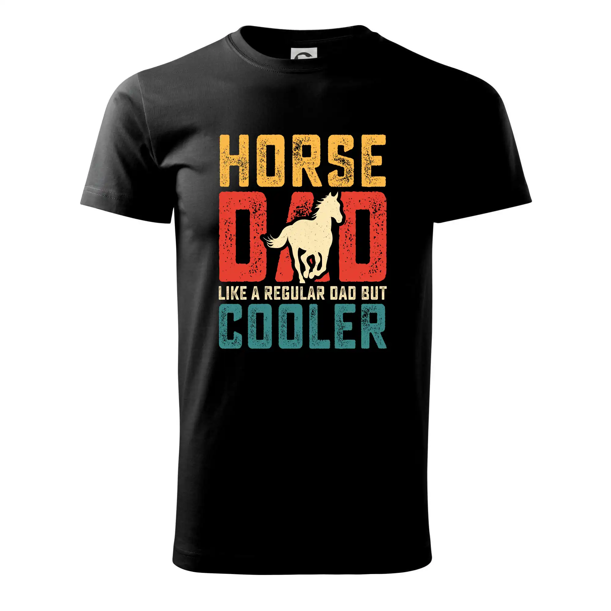 Tričká s koňmi - Horse dad like a regular dad but cooler - Tričko extra veľké  (5-8XL)
