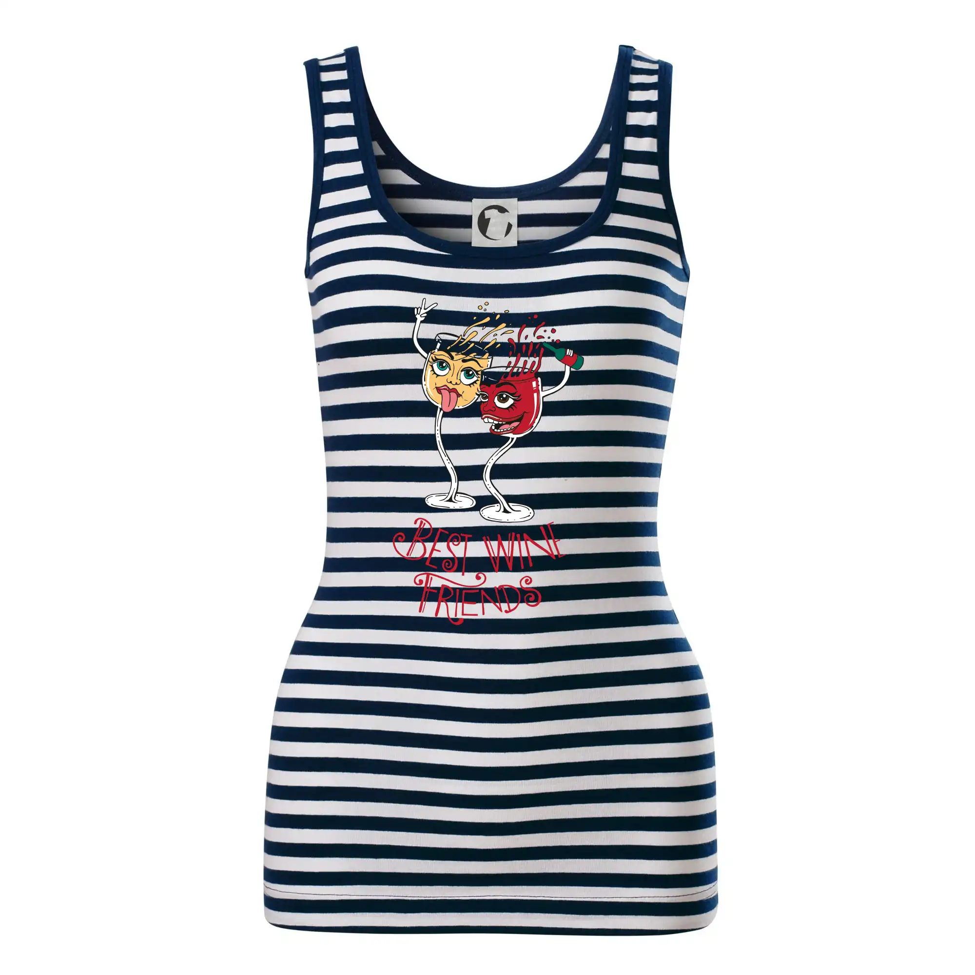 Vtipná tričká s tematikou vína - Best wine friends dancing (Pecka design) - Sailor tielko na vodu