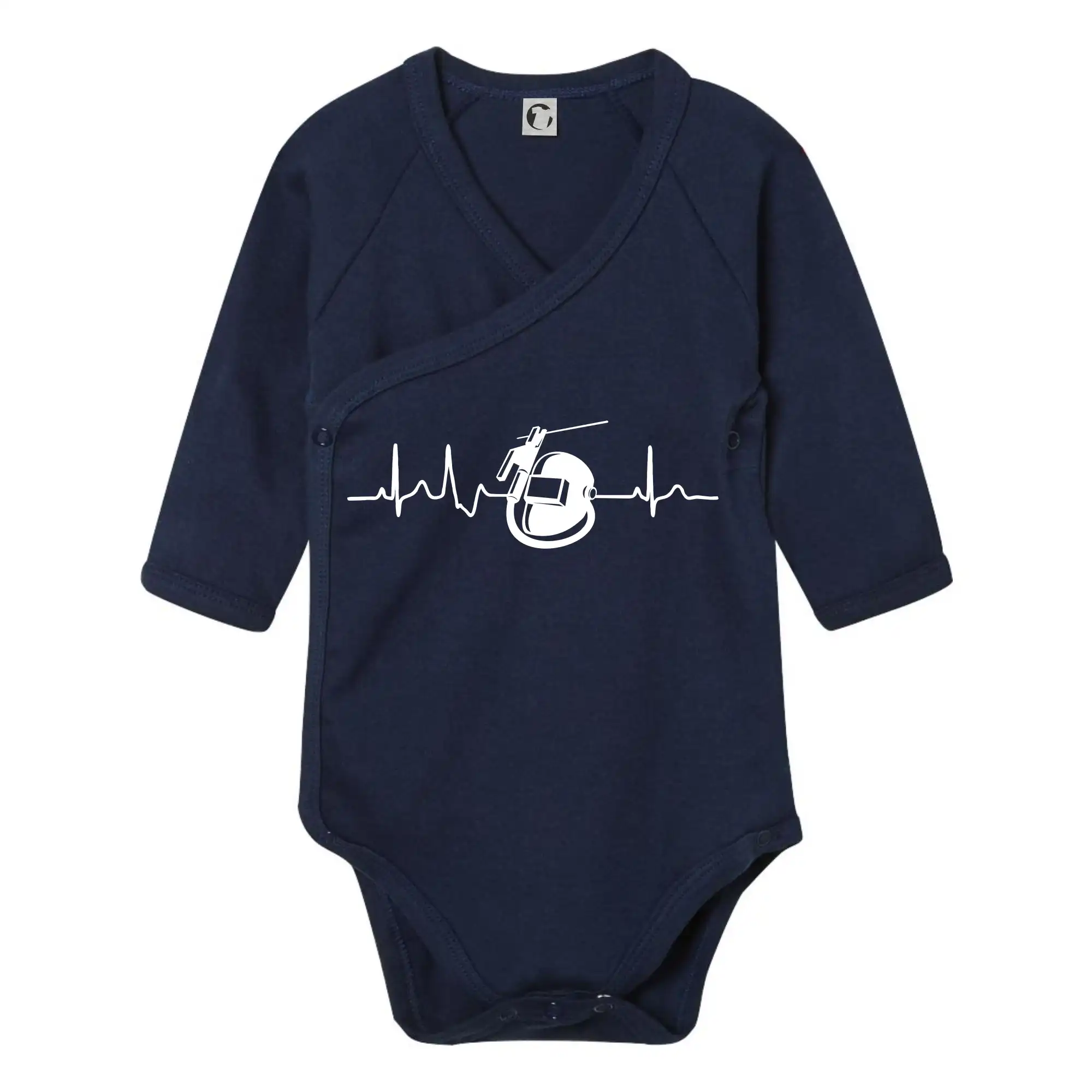 Tričká pre zvárača - EKG zvárač - Body zavinovacie s dlhým rukávom