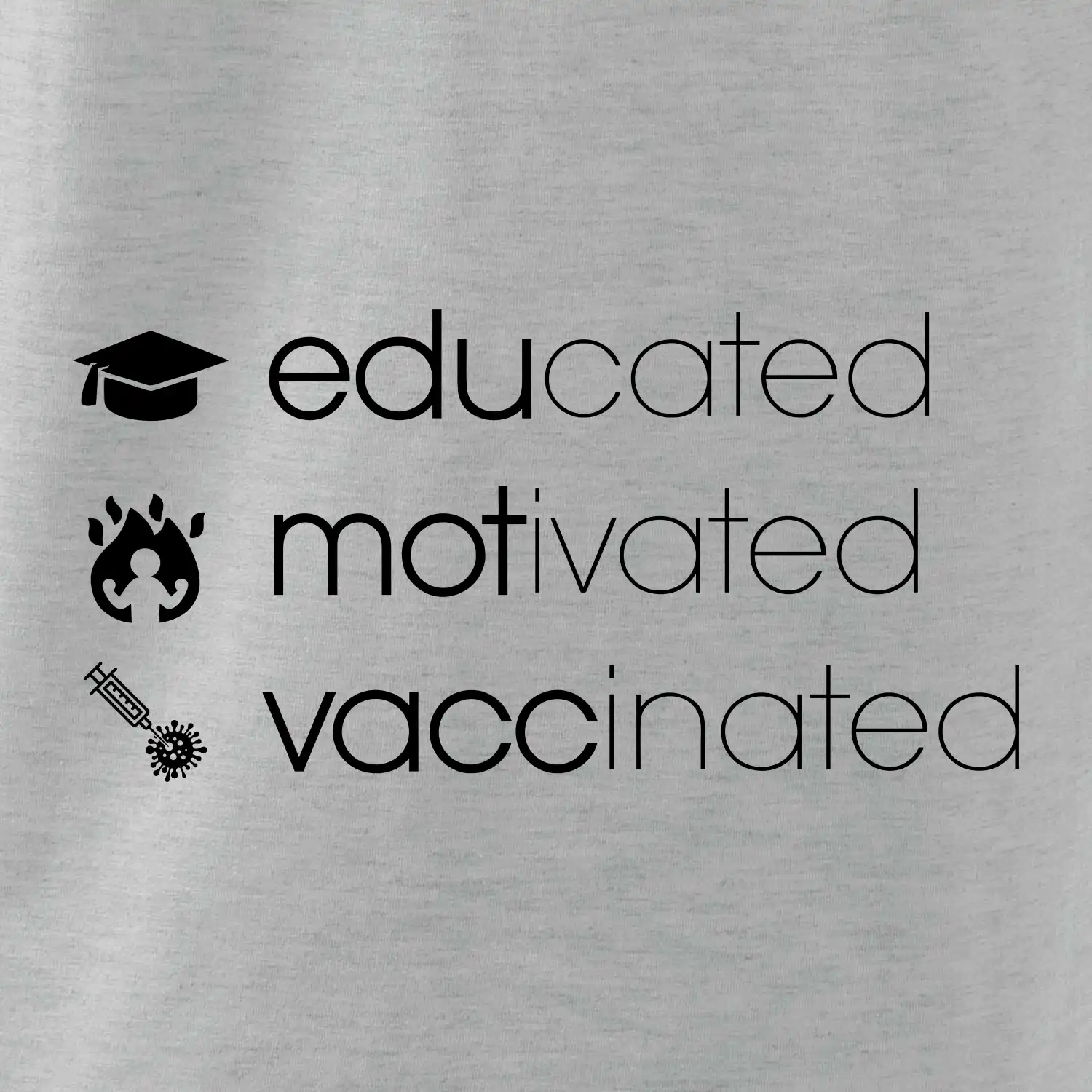 Educated motivated vaccinated