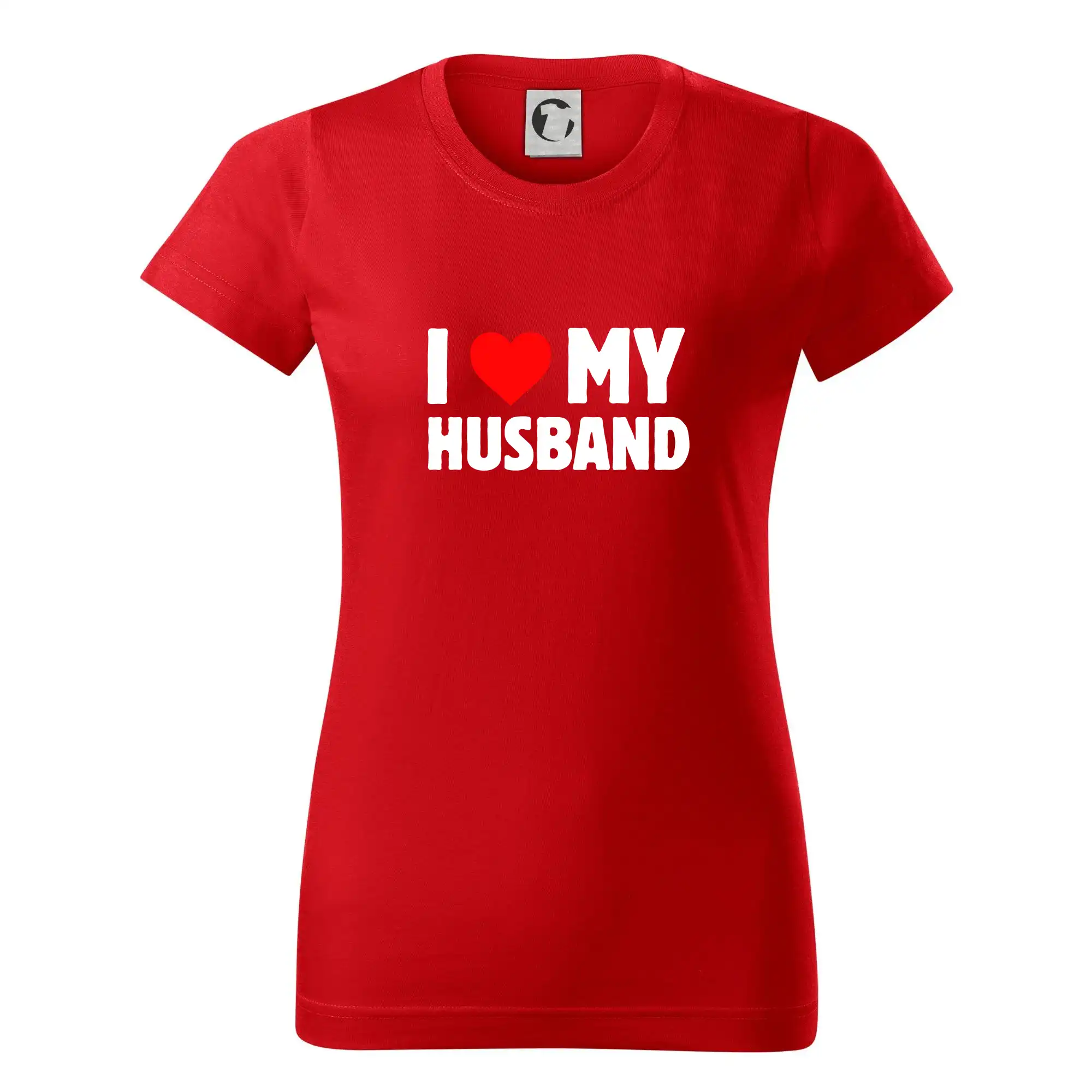 Tričká pre zamilovaných - I love my husband - Dámske tričko basic - ľahko voľnejšie a dlhšie