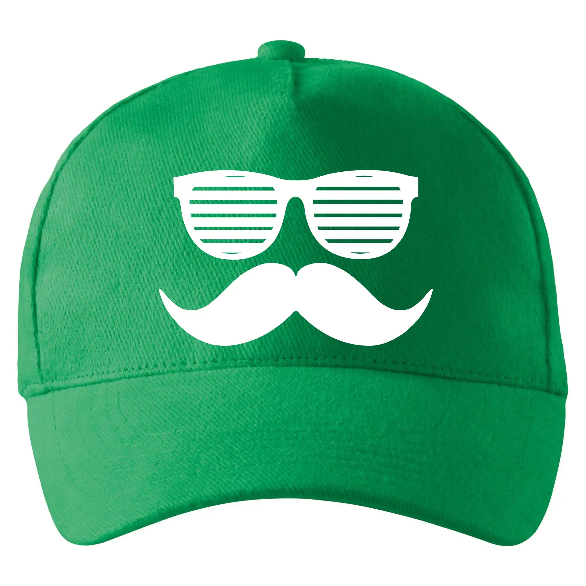 Tričká s fúzikmi - Mustache okuliare - Šiltovka so zahnutým šiltom a mosaznou sponou