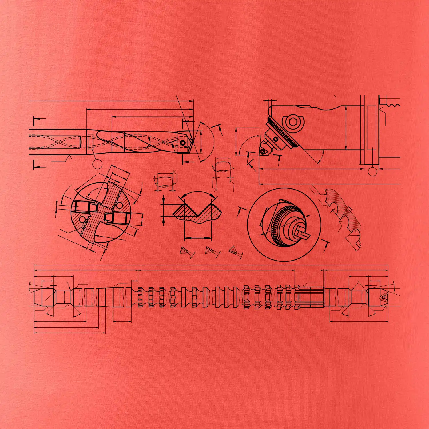 Technické výkresy - vrtáky