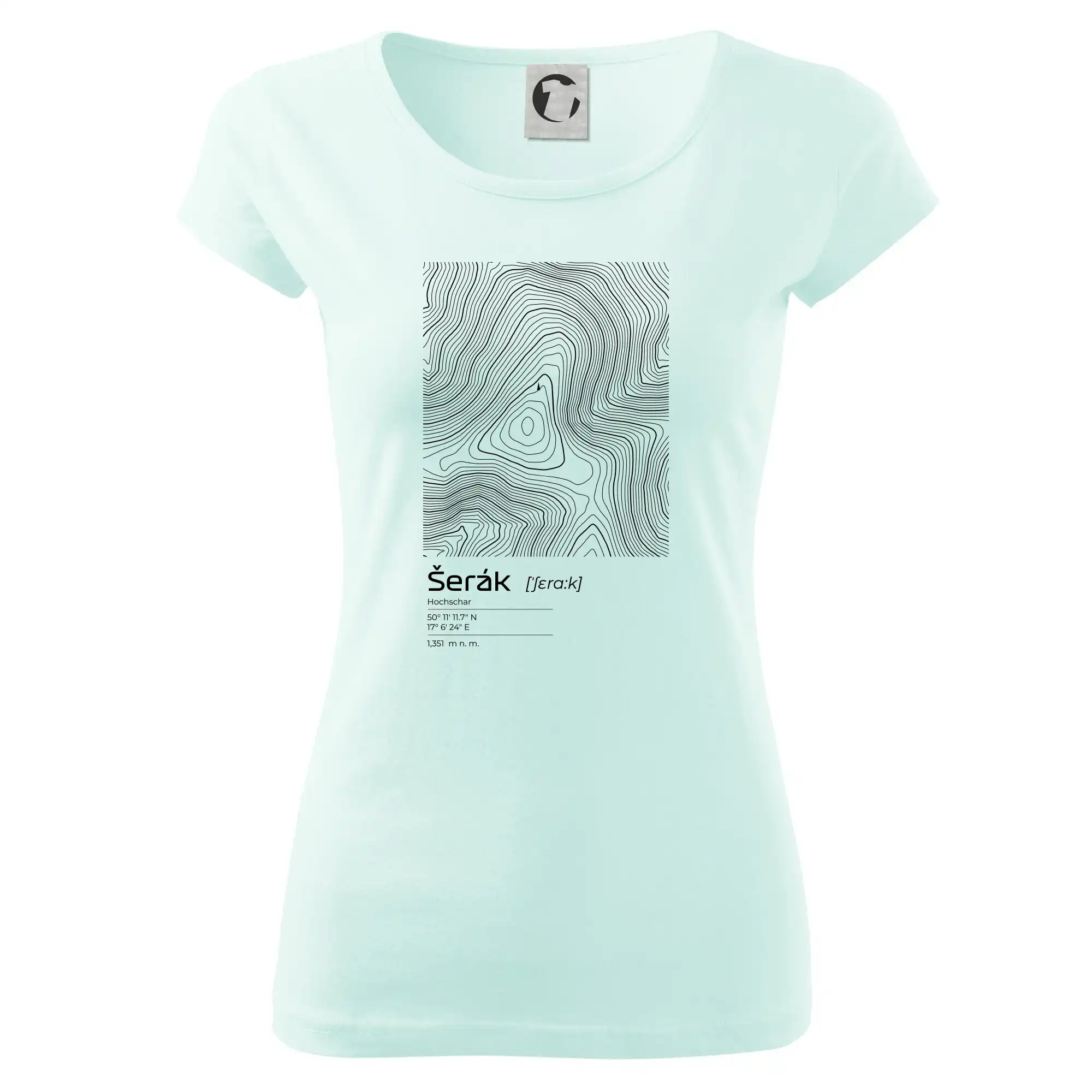 Šerák - vrstevnice v obdélníku