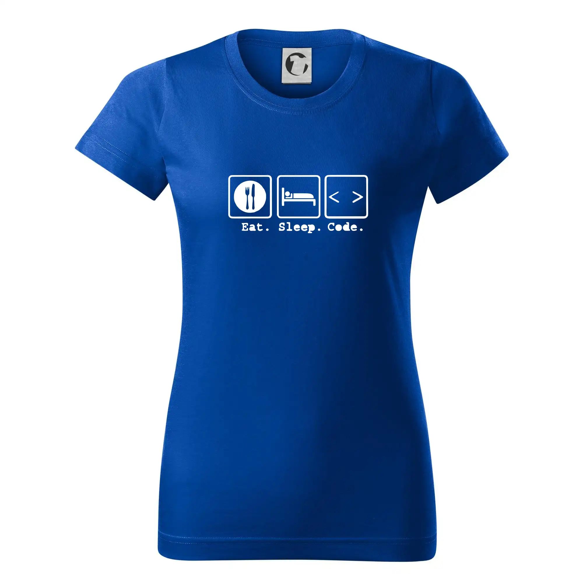 Eat sleep repeat - Eat sleep Code - Dámske tričko basic - ľahko voľnejšie a dlhšie