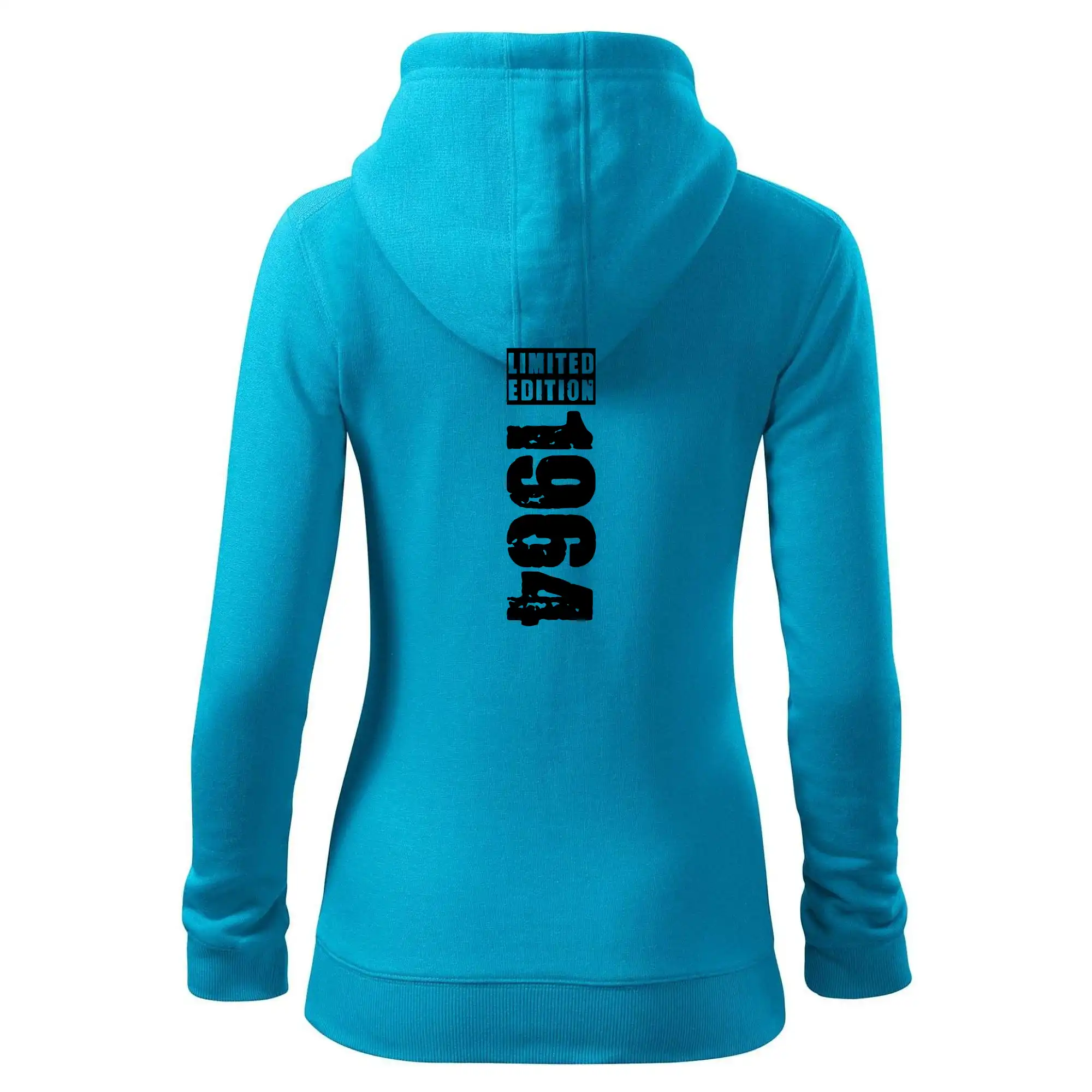 Tričká k narodeninám - Limited edition 1964 pruh - Mikina dámska trendy zipper s kapucňou