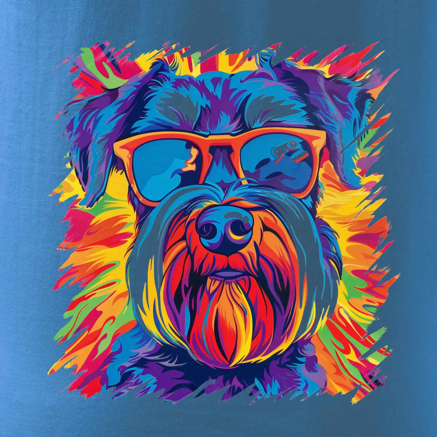 Knírač barevný styl 70s