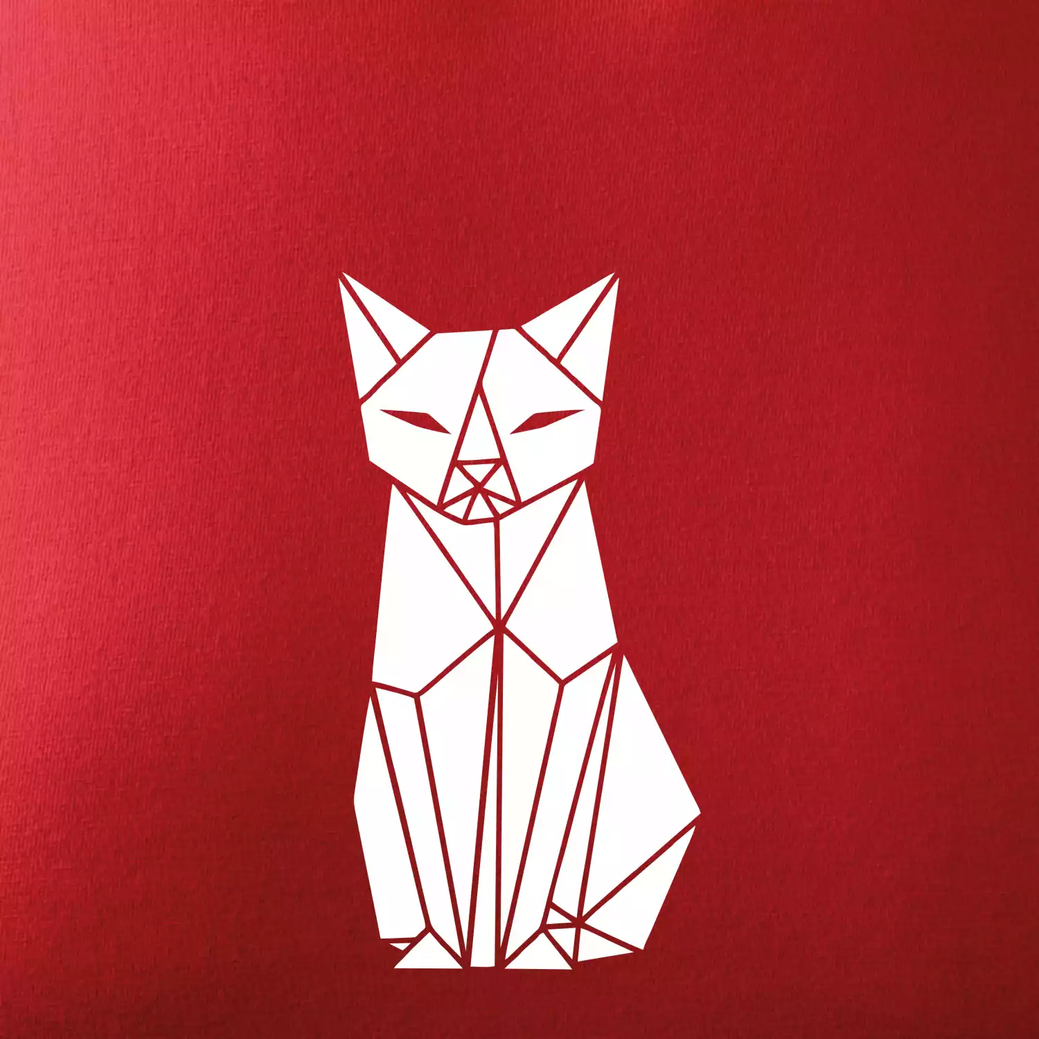 Origami kočka zepředu