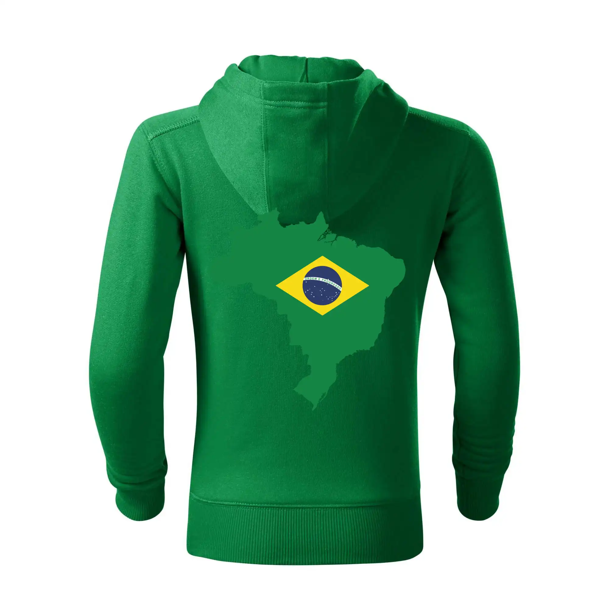 Brazílie vlajka v mapě