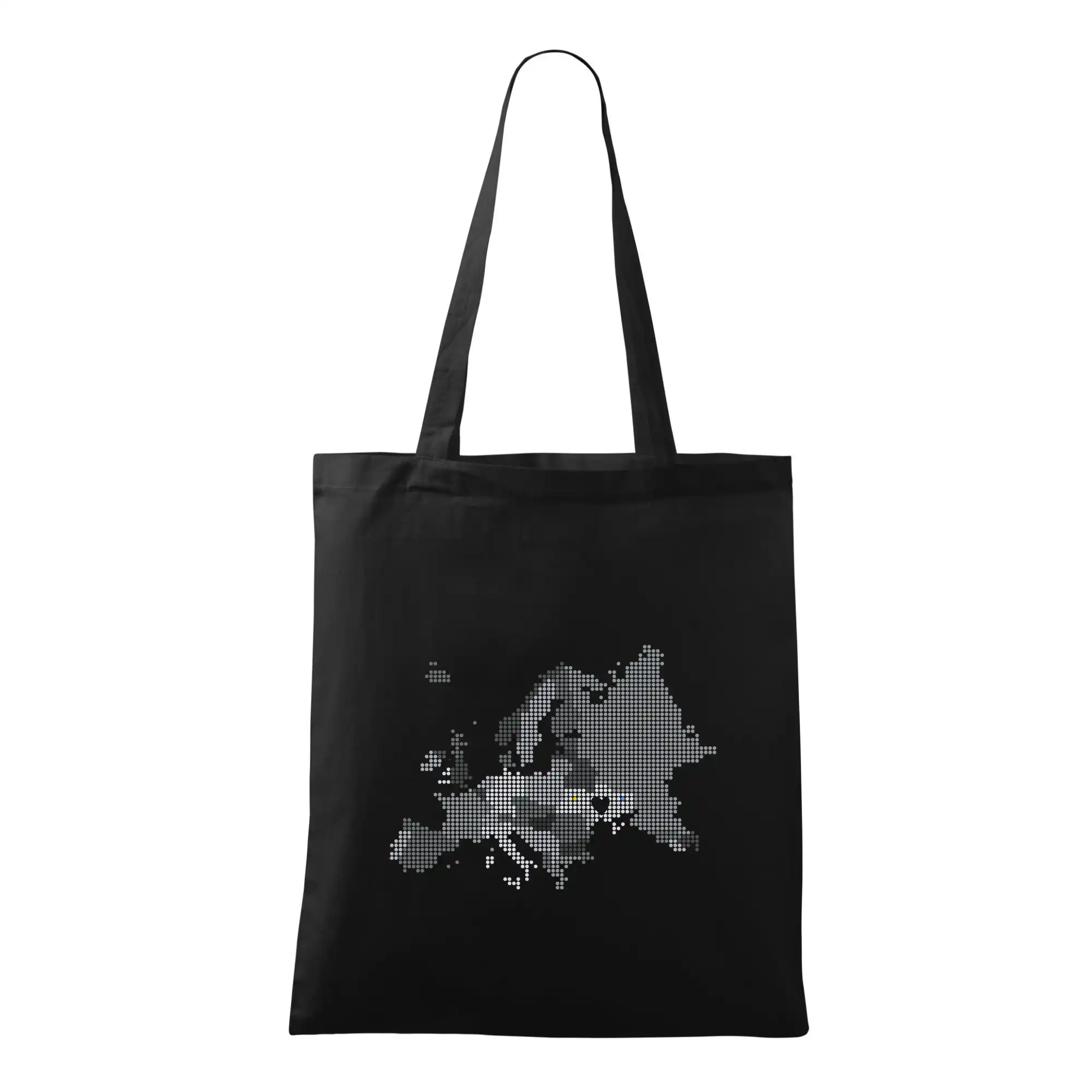 Mapa Evropy - srdce v Ukrajině
