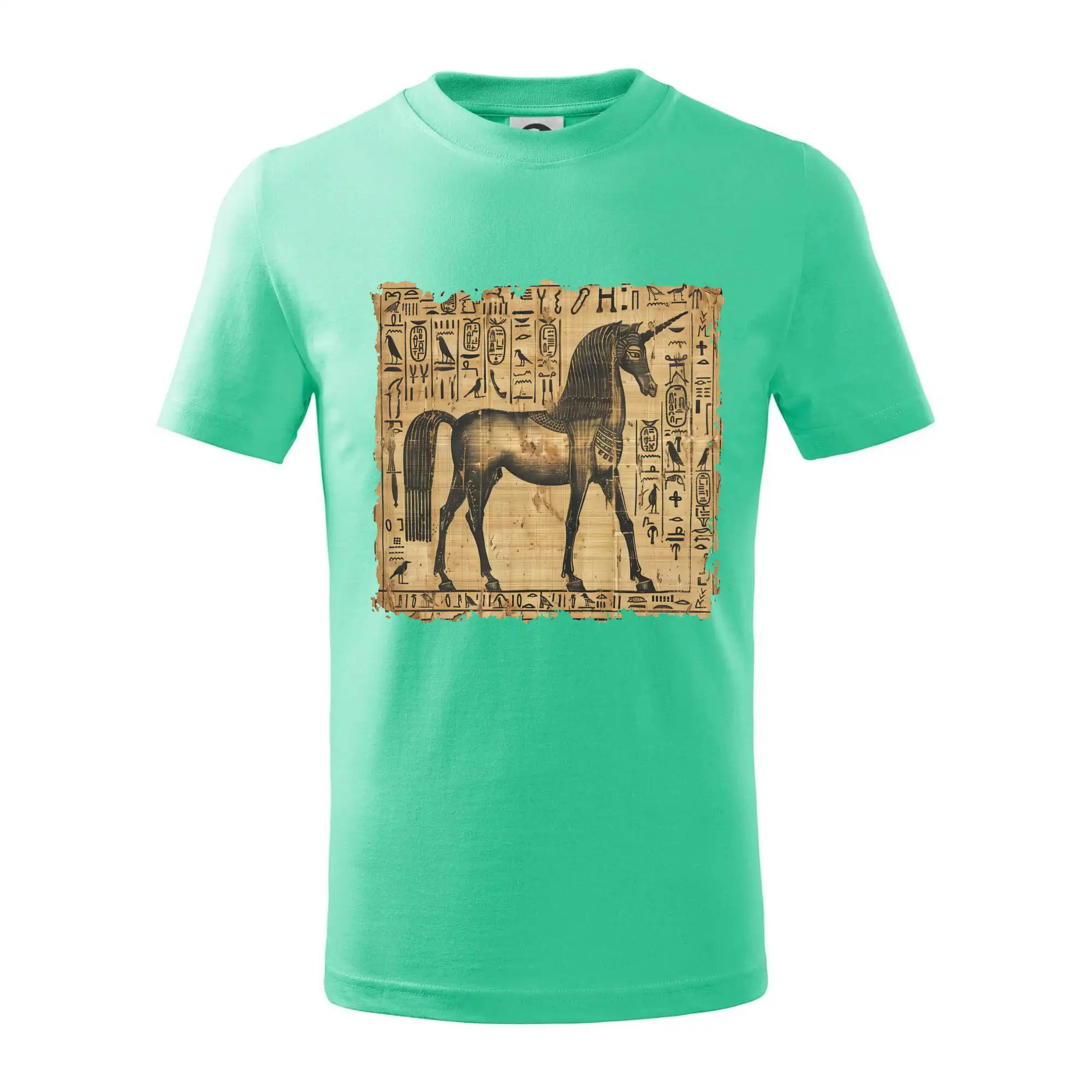 Tričká s jednorožcom - Egyptské hieroglyfy jednorožec - Tričko detské bavlnené