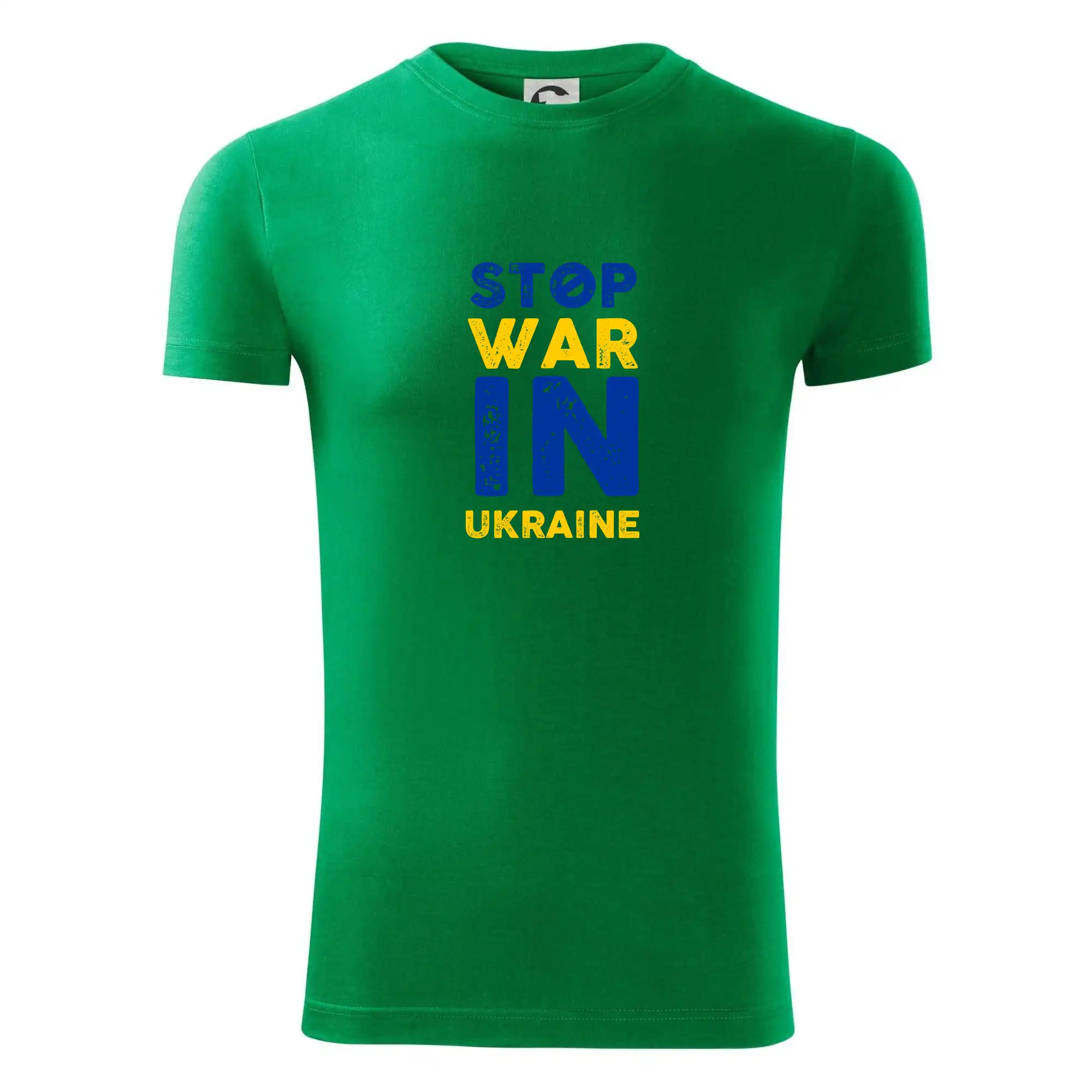 Barevný nápis Stop war in ukraine