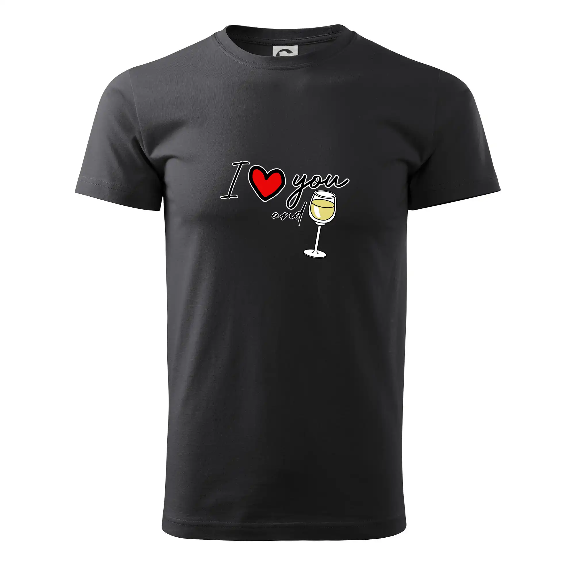 I love you and white wine - Pánske tričko nižšej gramáže