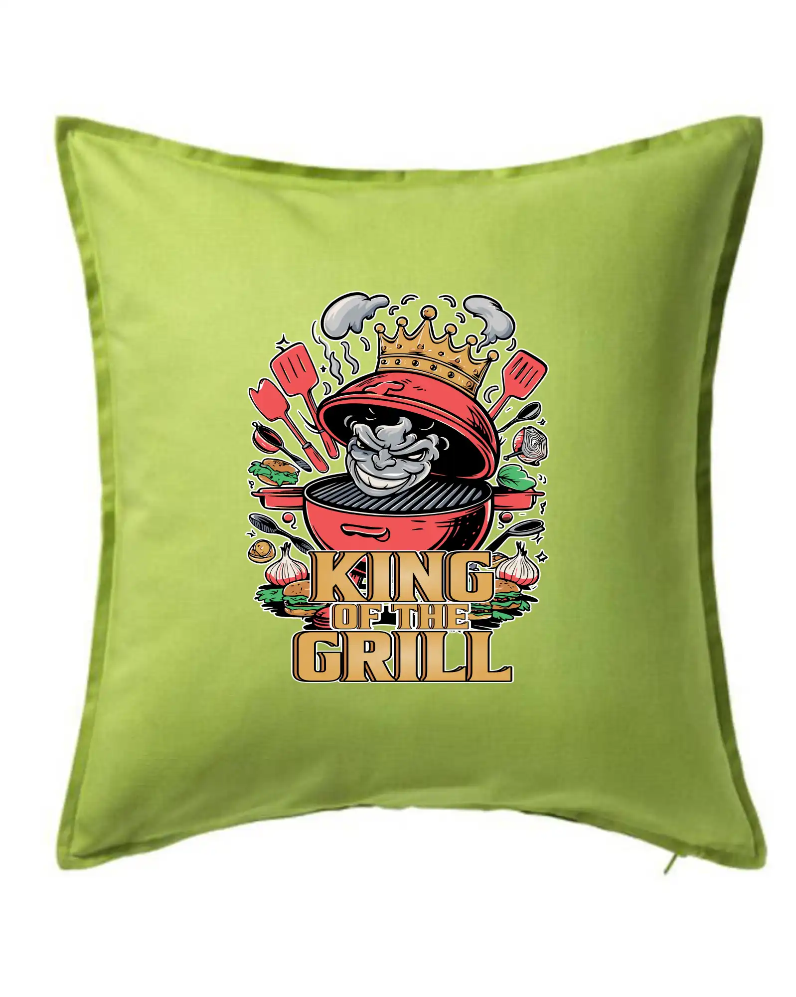 Tričká a zástery na grilovanie - King of the grill - Vankúš 50x50