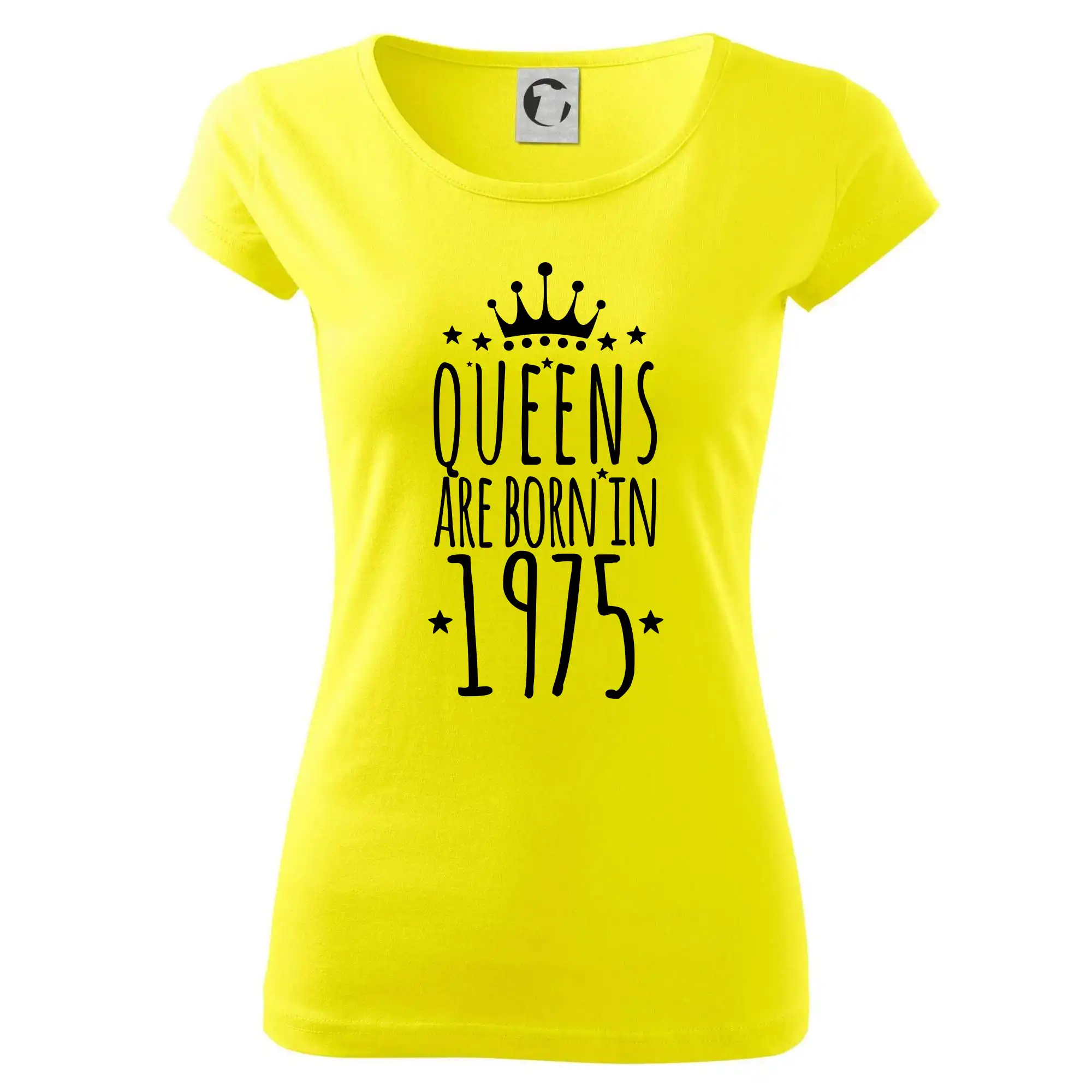 Trička s ročníkom 1975 - Queens are born in 1975 - Dámske tričko Pure