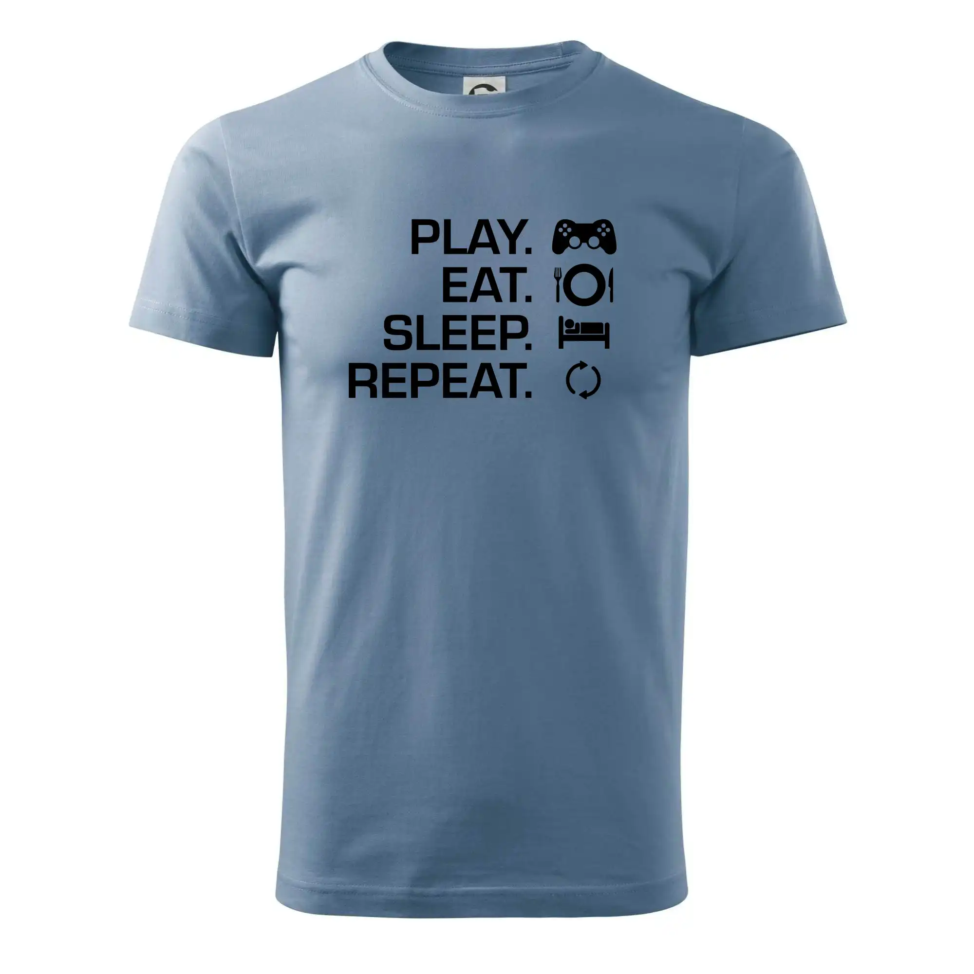 Eat sleep repeat - Play Eat Sleep Repeat game - Pánske tričko nižšej gramáže