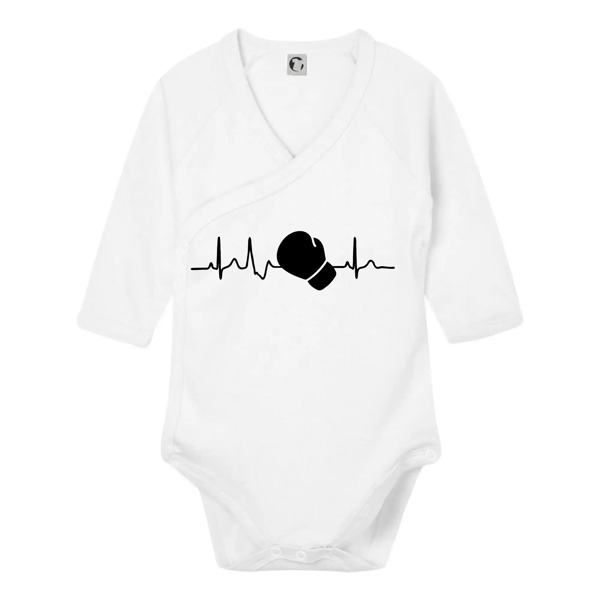 Tričká na box - EKG box rukavice - Body zavinovacie s dlhým rukávom