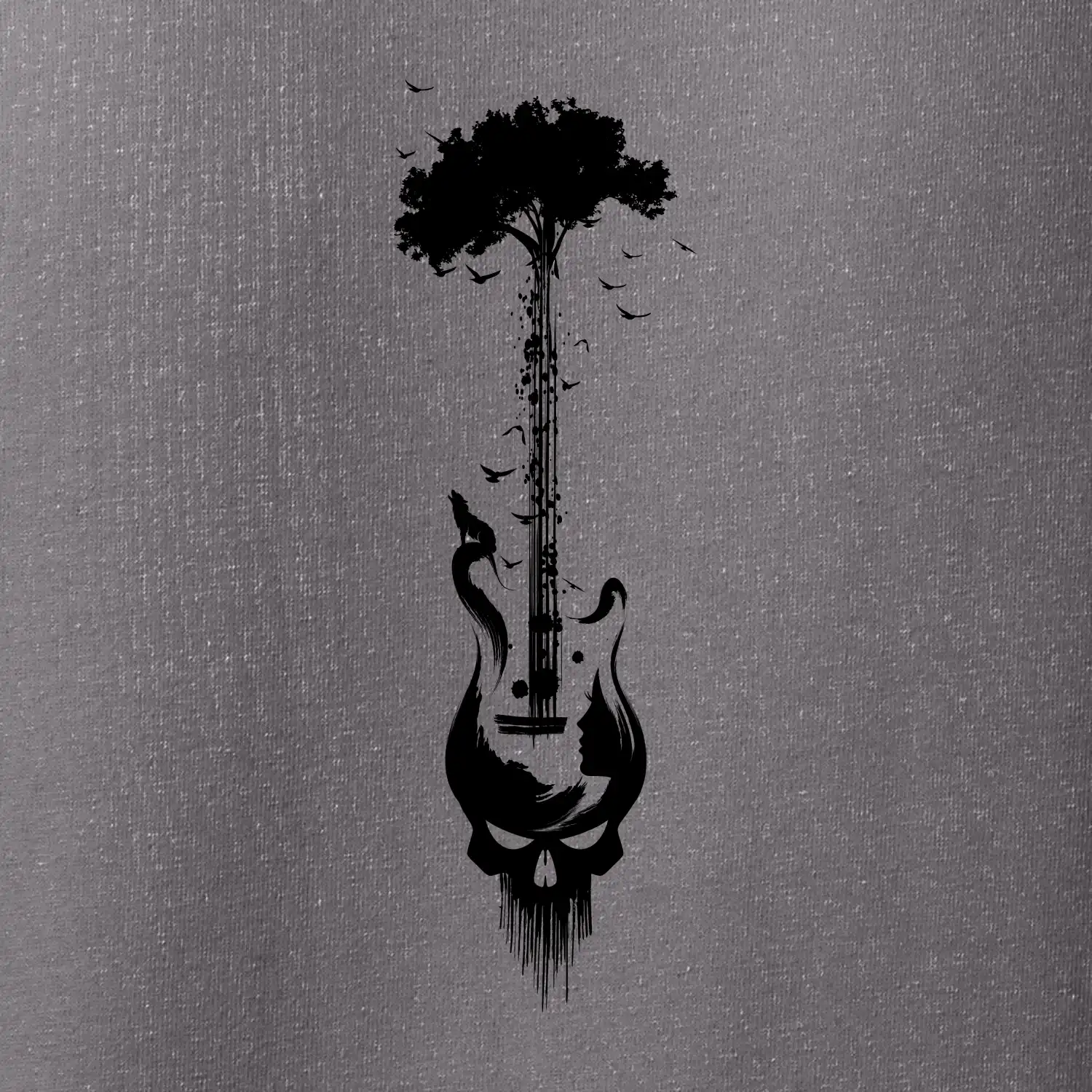 Kytara strom a lebka